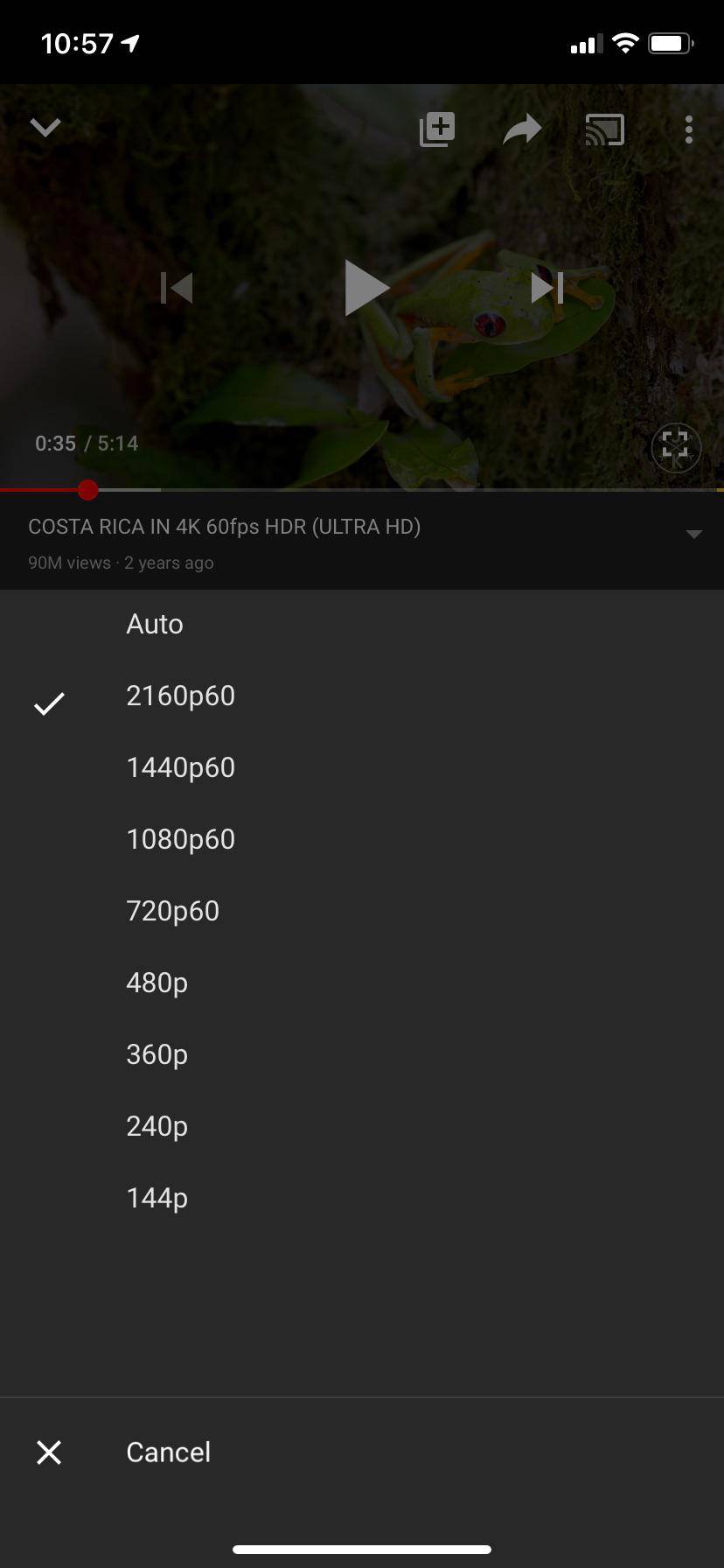 4K on YouTube, iPhone 11 iOS 14 Beta 3 Scrolller
