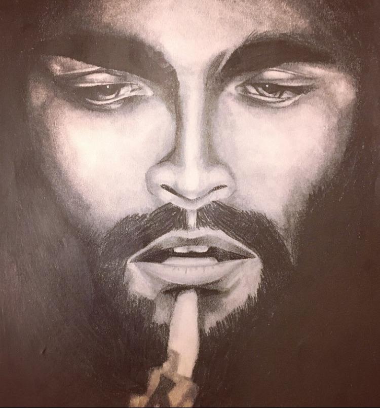 A drawing of Derek Hale. Scrolller