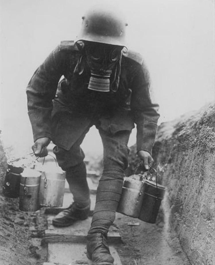 Hot A Rations A German soldier providing hot rations in the trenches in 1917 | Scrolller