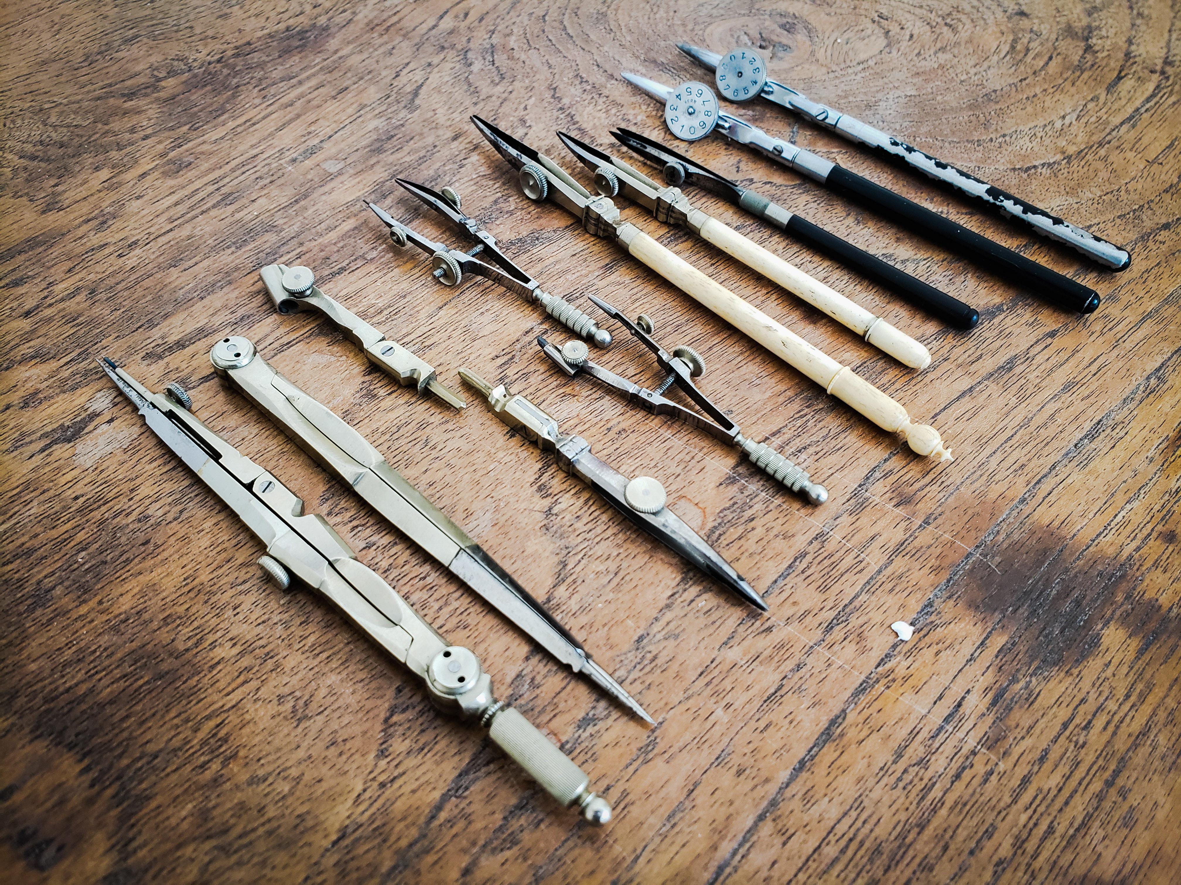 A job Lot of drafting instruments | Scrolller