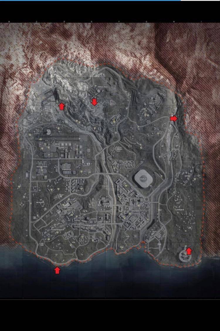 A map of the keycard accessible bunkers | Scrolller