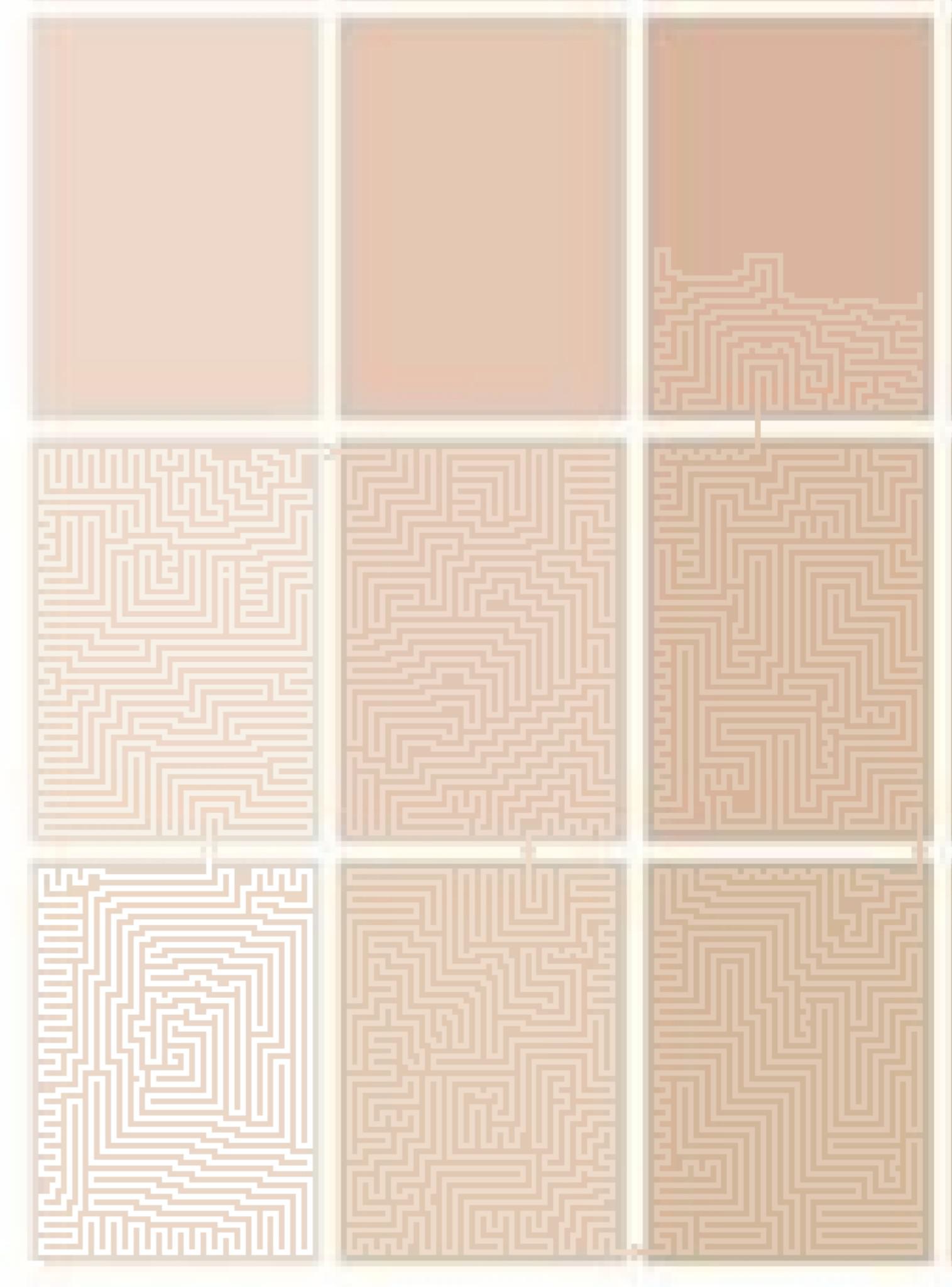 A maze with a skin tone palette, many pixels to go. | Scrolller