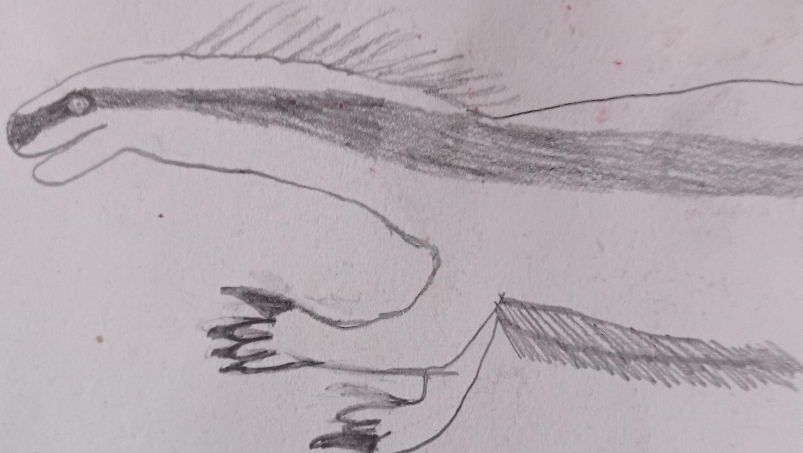 A sketch of an hypothetical giant-ground sloth plateosaurus descendant