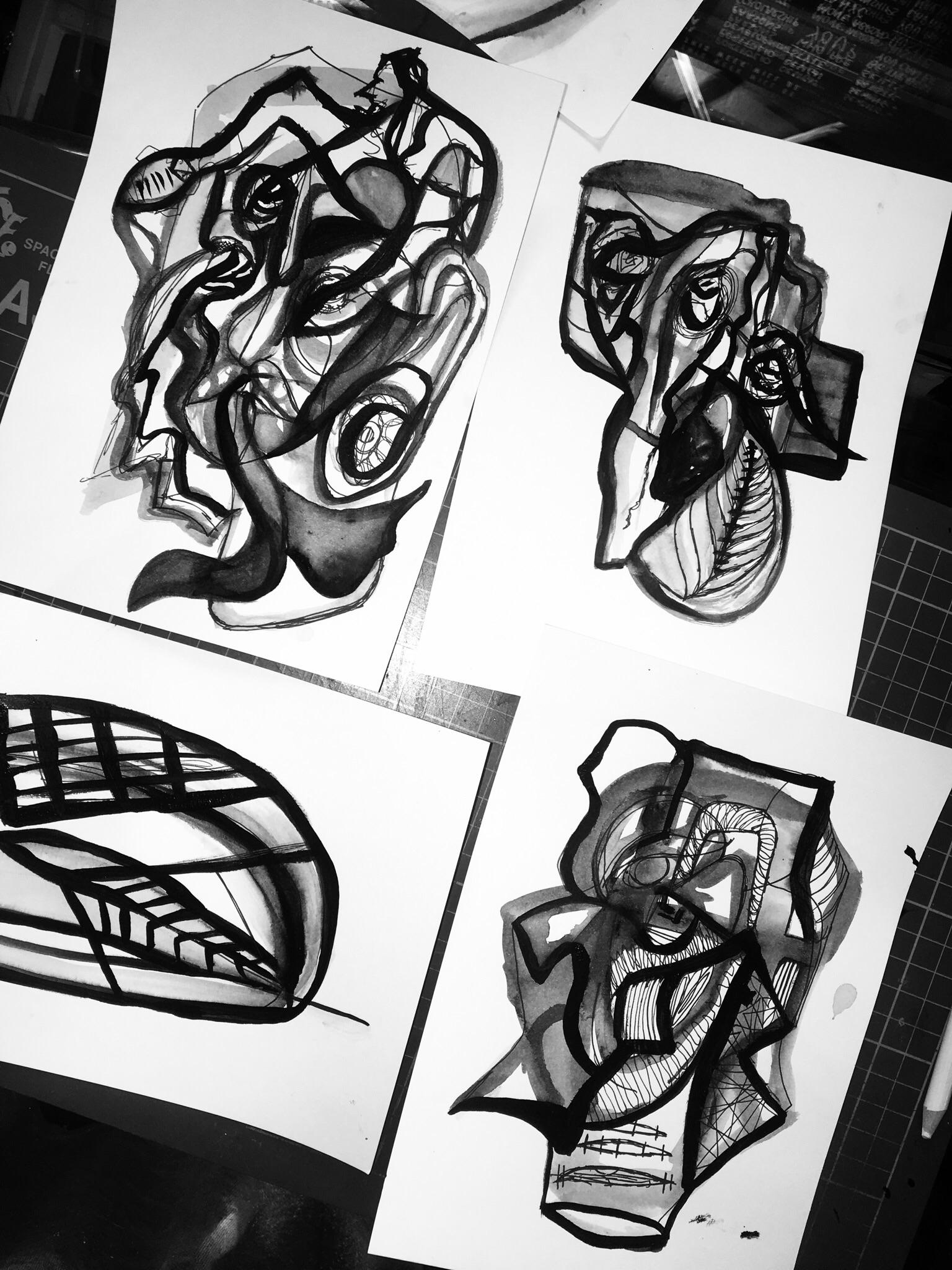 Acid Art - Black Ink Illustrations From Last Night | Scrolller