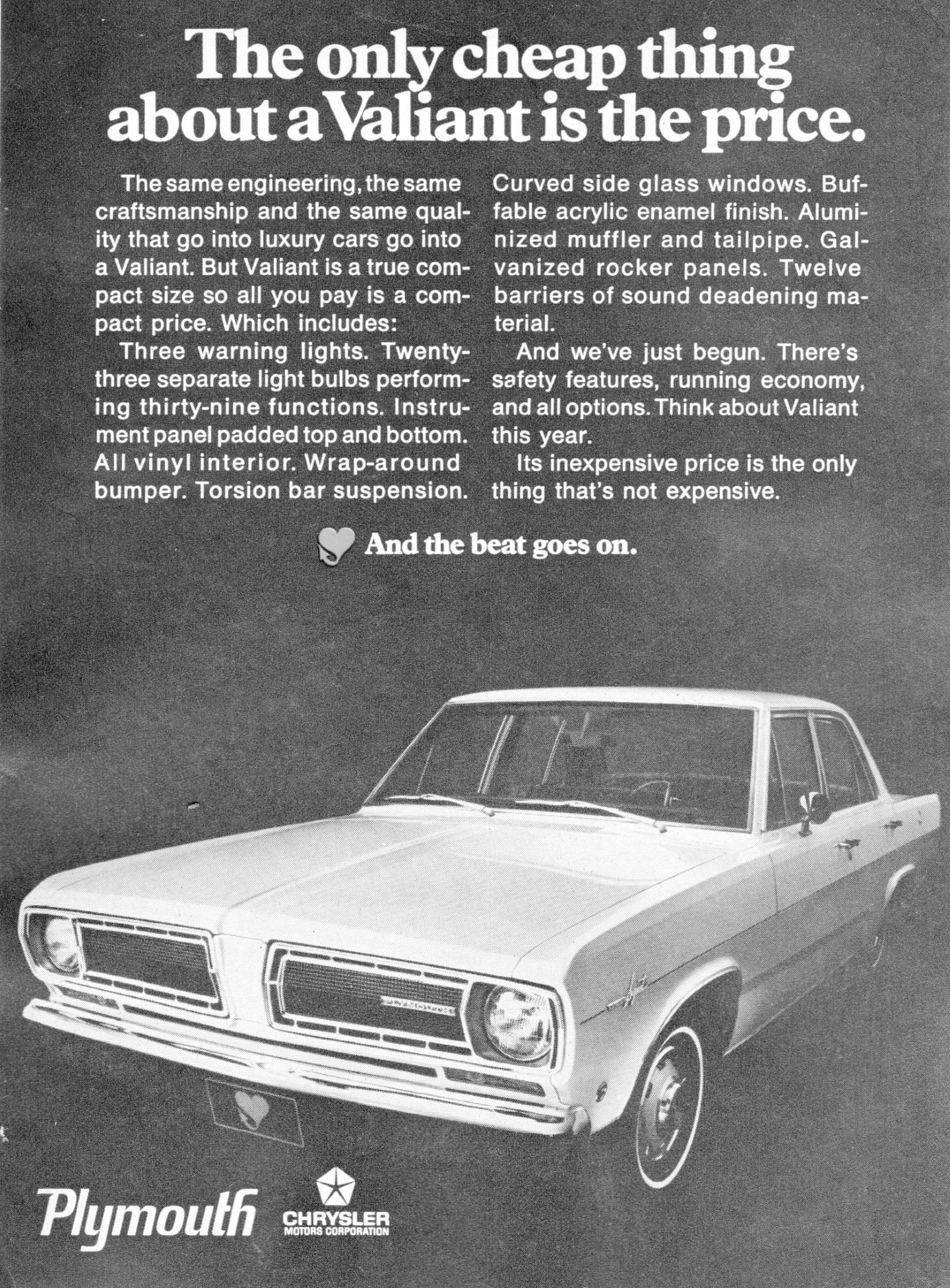 Advertisement: 1968 Chrysler Plymouth Valiant | Scrolller