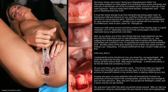 BDSM and forced feminization porn captions featuring slim white women, redheads, and brunettes in bondage.