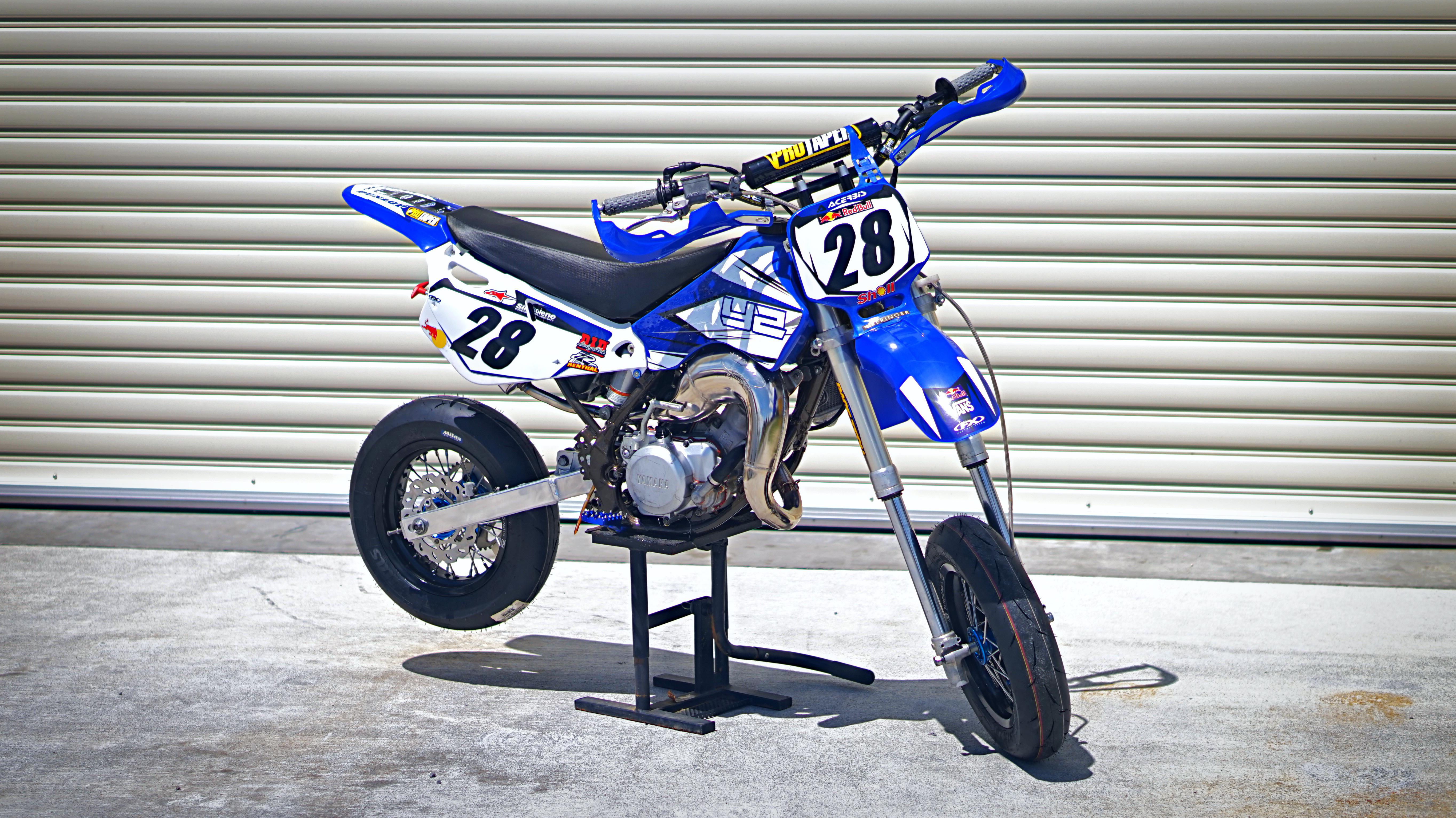 Almost finished with the YZ85 mini supermoto build | Scrolller
