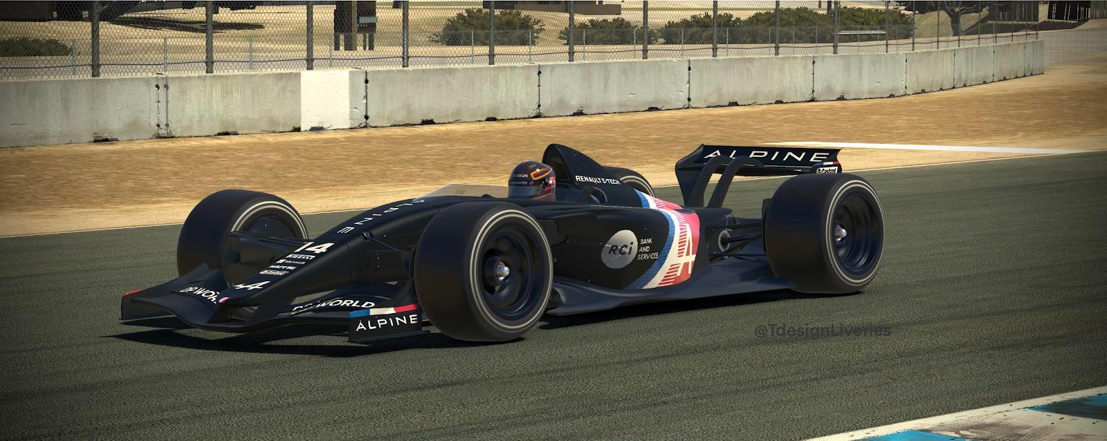 Alpine F1 2021 Winter testing livery for the Dallara iR-01. | Scrolller