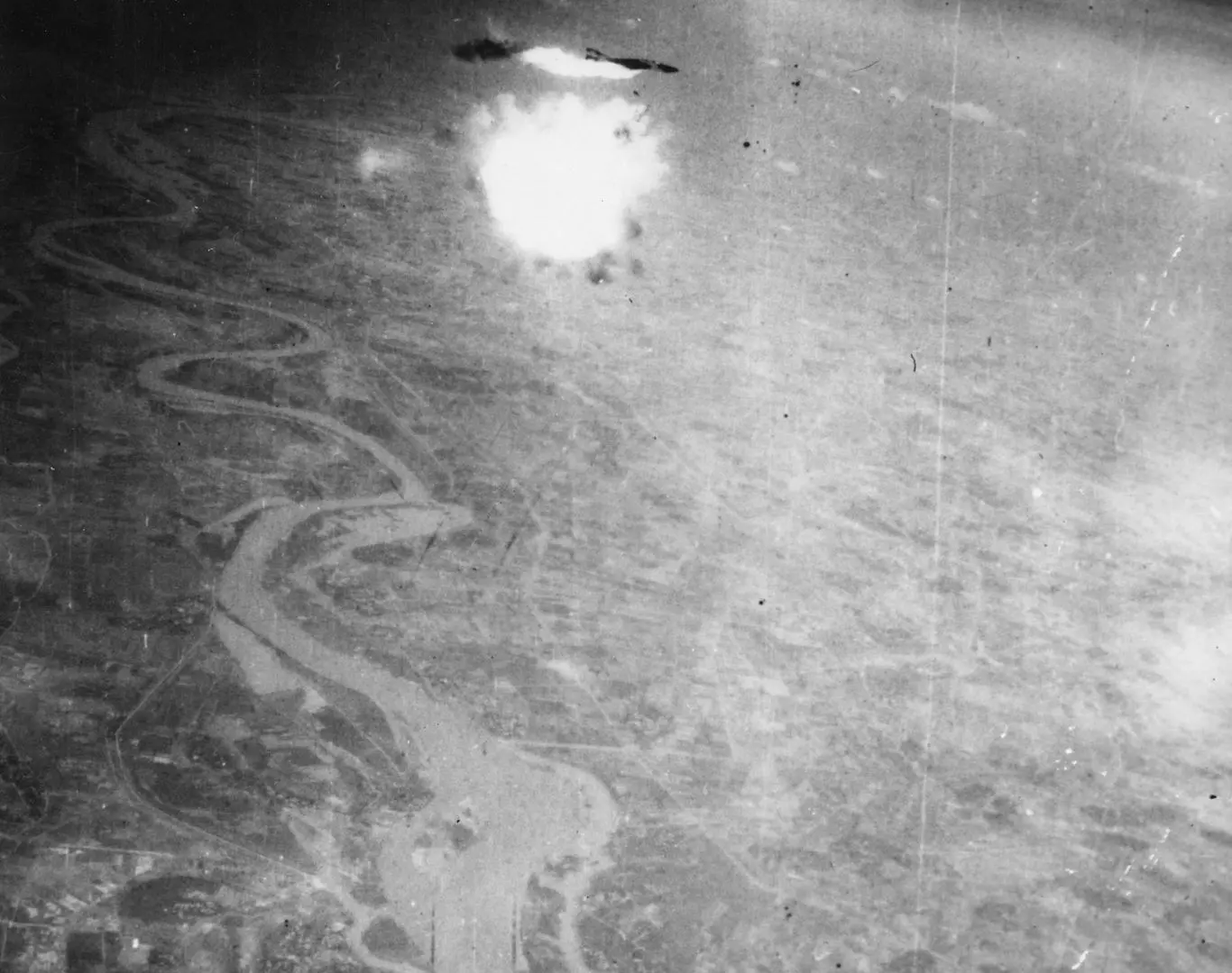 Ed Atterberry An SA-2 missile explodes as hits the USAF RF-4C reconnaissance aircraft ...