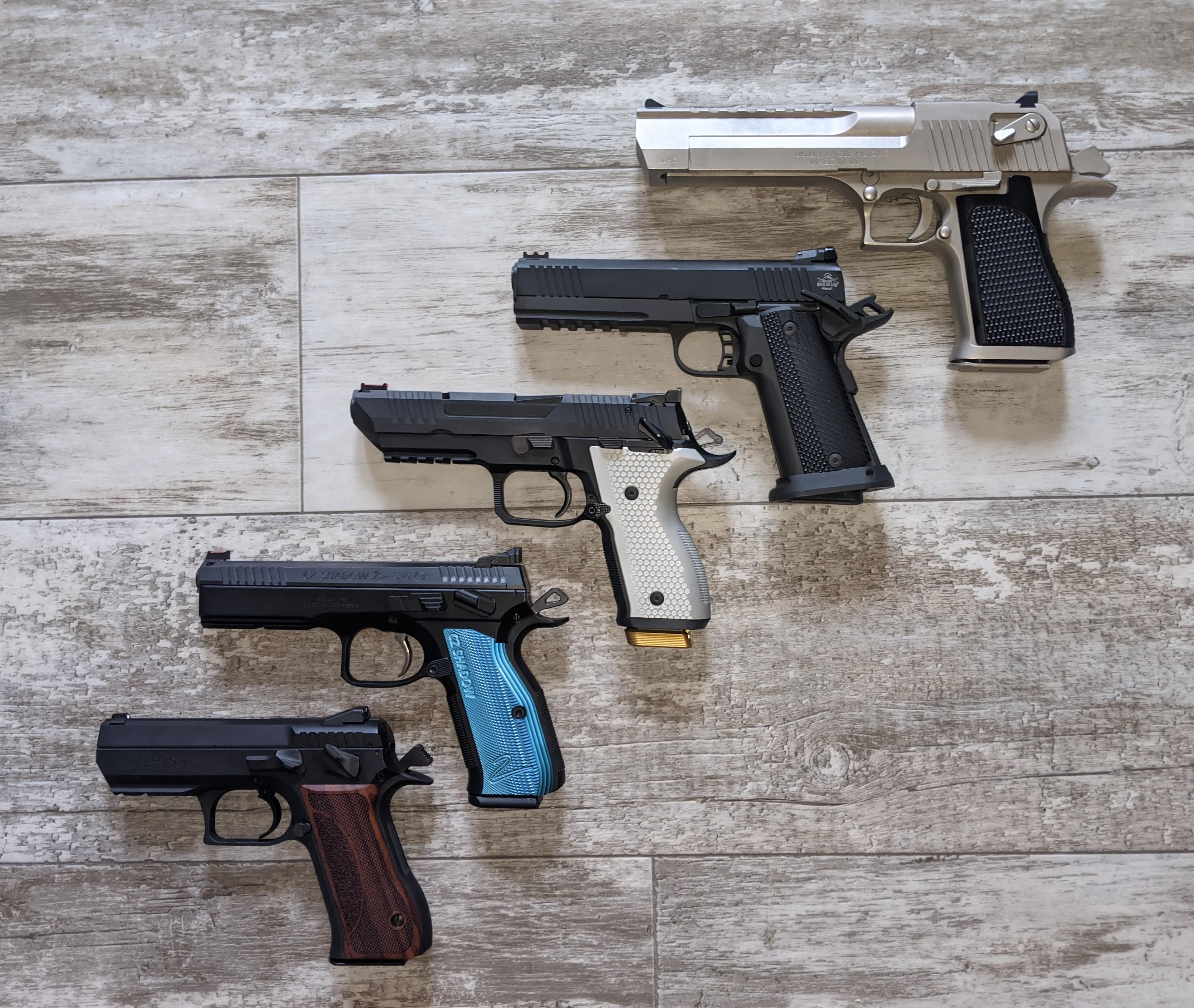 Anyone else like steel frame guns? 50ae Desert Eagle, RIA 1911, Arex