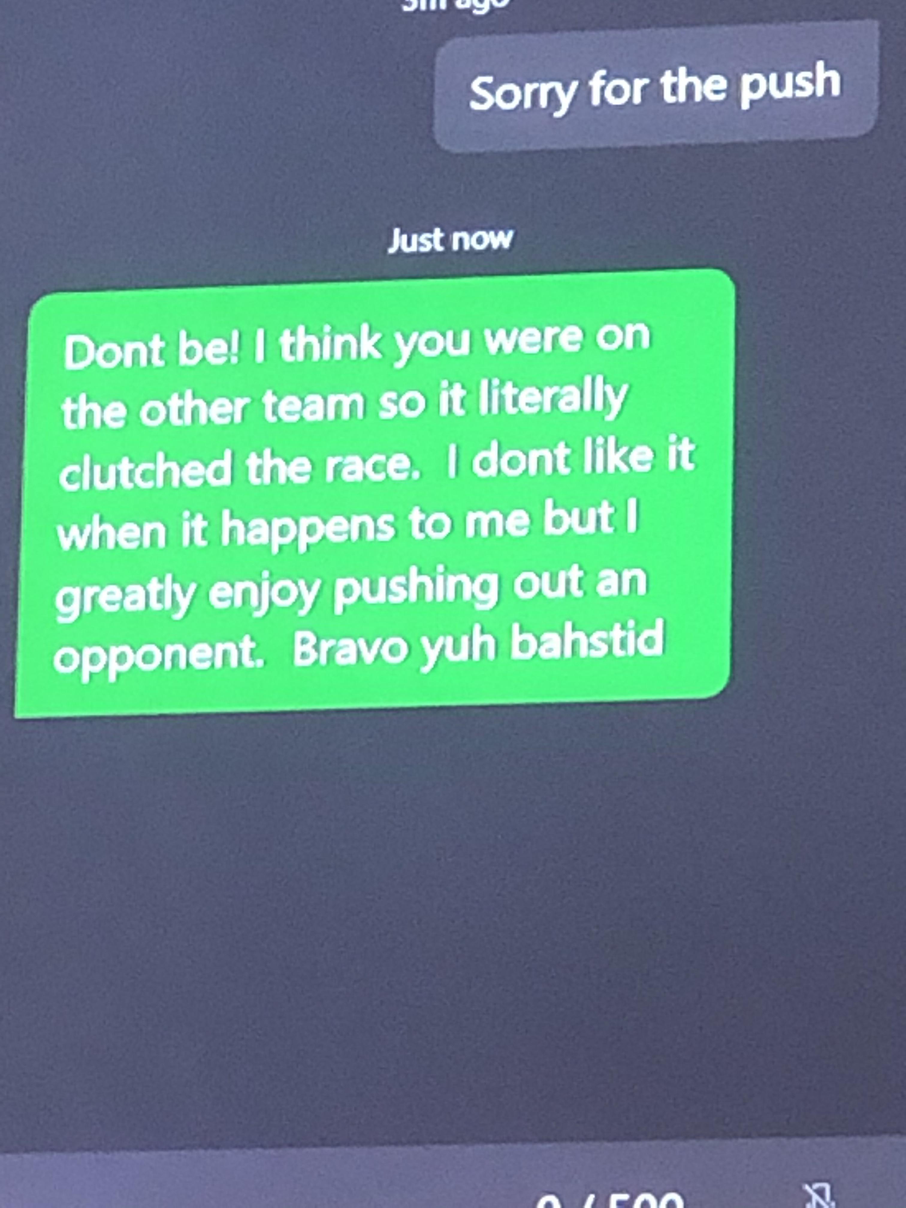 Apologized to a guy for accidentally pushing him. This is what I got in ...
