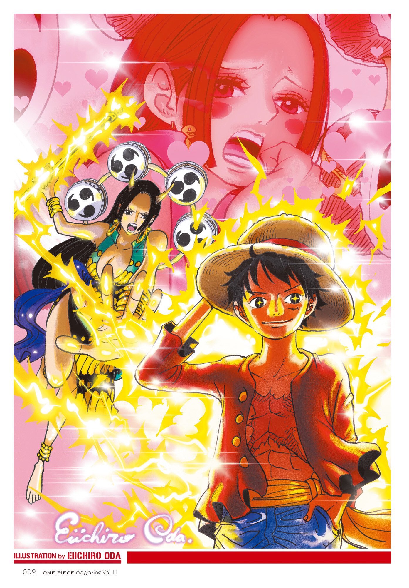 Art Eiichiro Oda Drew Pirate Empress Boa Hancock With The Rumble Rumble Fruit And Luffy For