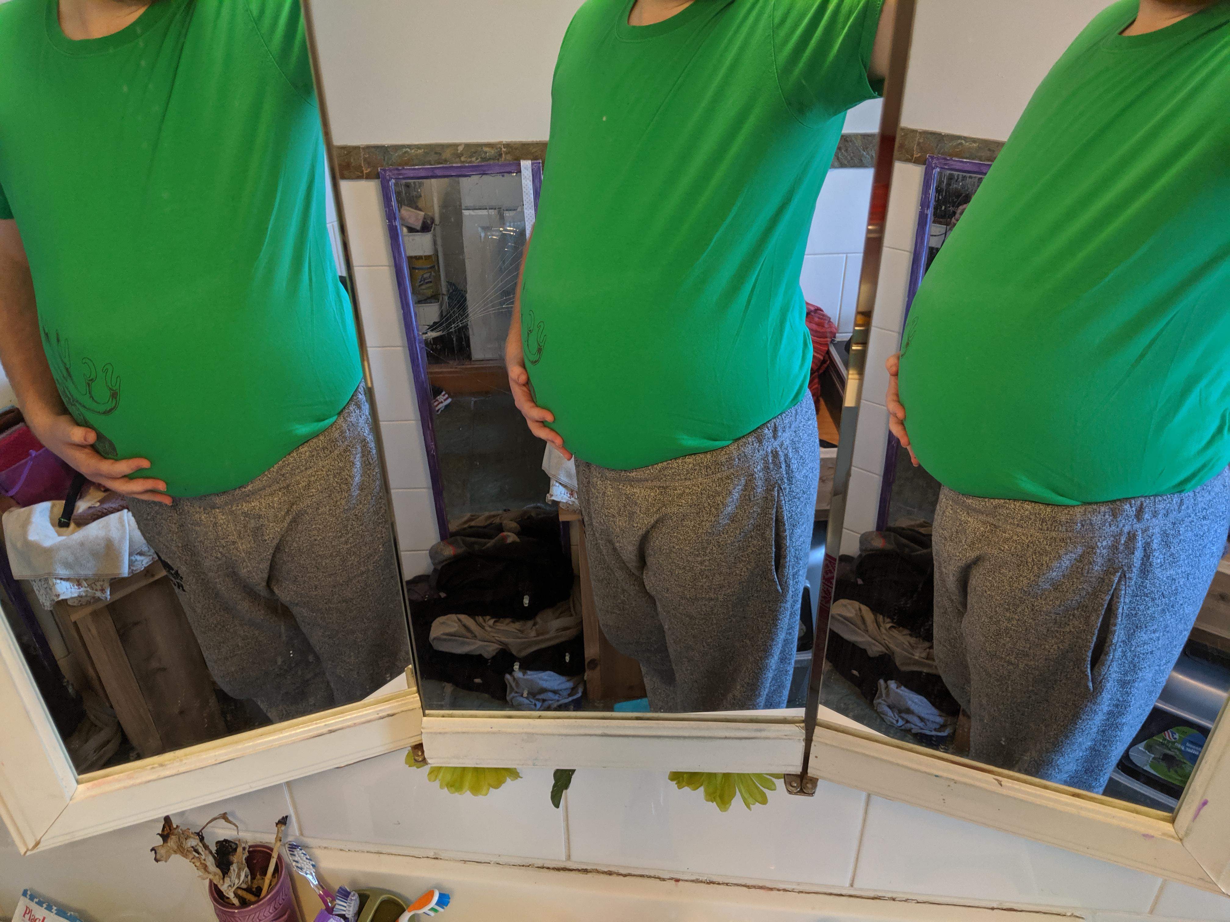 Bananas and sprite left me waddling behind this big gut scrolller