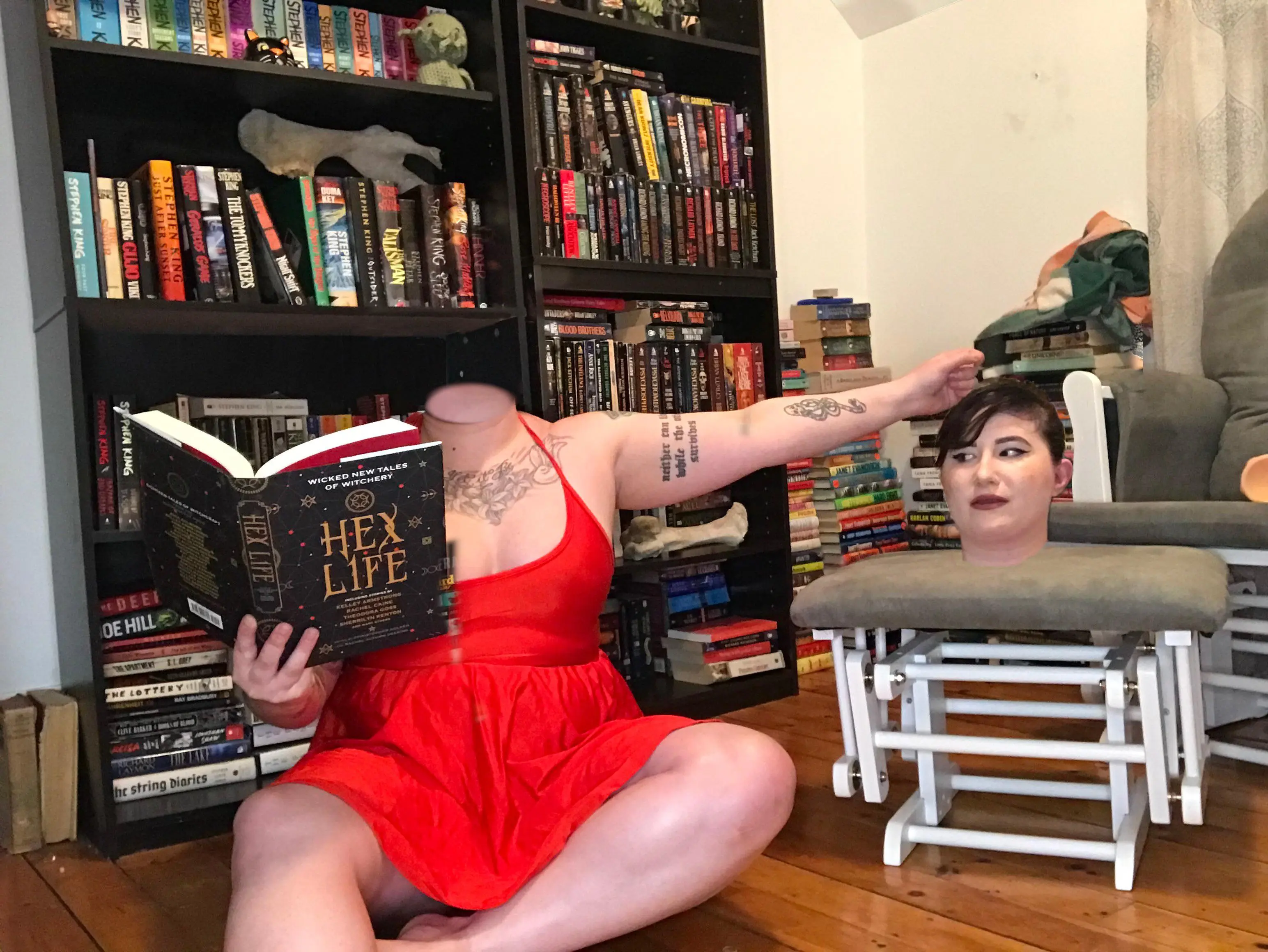 Billie and her books! Check me out on DeviantArt @Bookit23! And I do more explicit ones on OF @Billie_thebibliobooty 😏