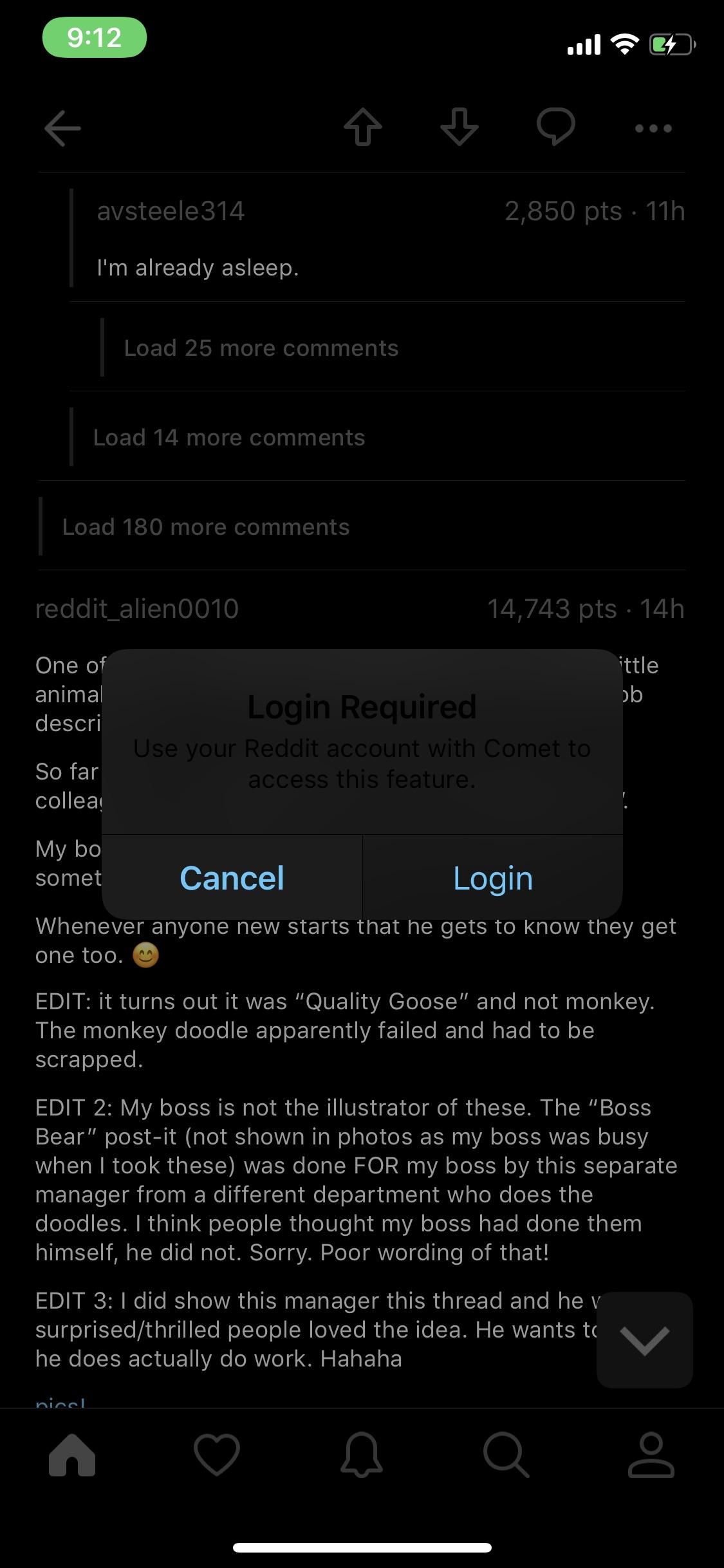 Black font for login required message instead of white Scrolller