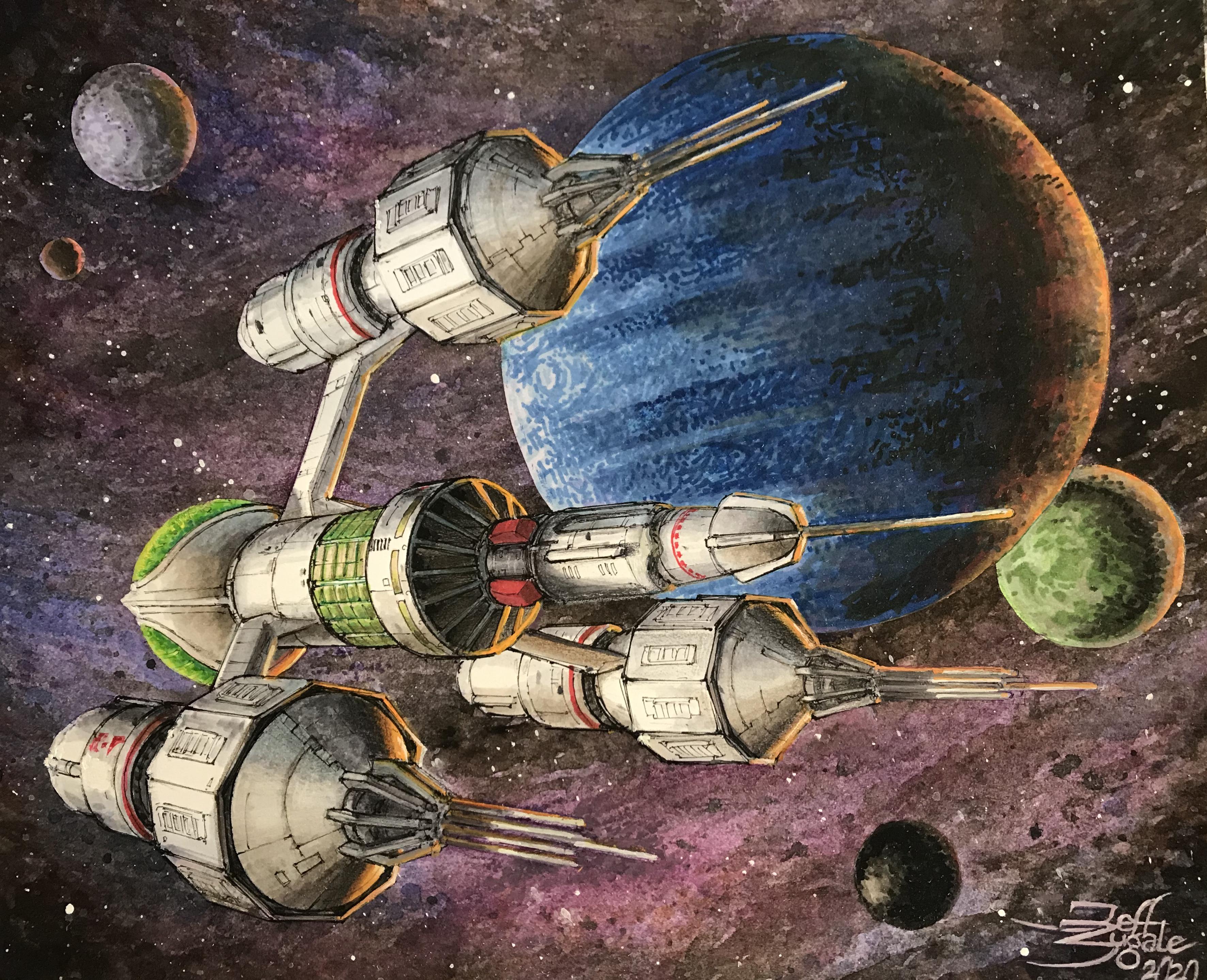 Blake's 7 Liberator, commissioned art by me | Scrolller