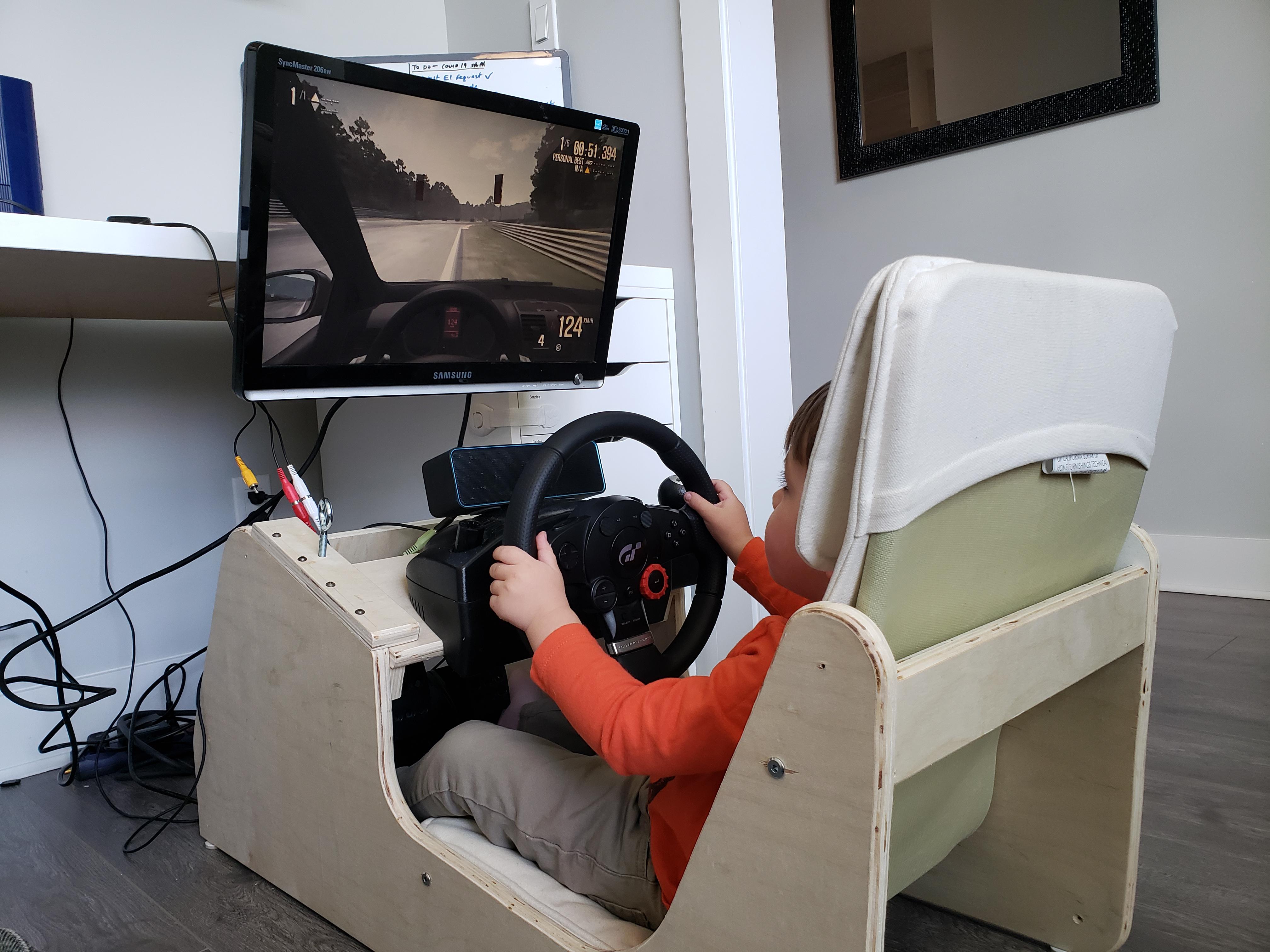 Built a sim rig for the kids. | Scrolller