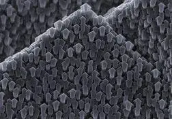 Calcite under a microscope looks like a whole bunch of mini upvotes ...