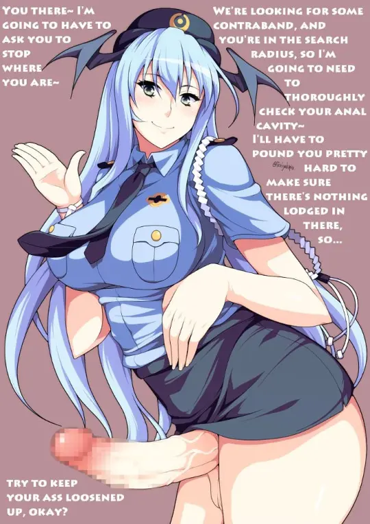 Futanari and femdom anime panels with busty women, a male slut, and explicit captions