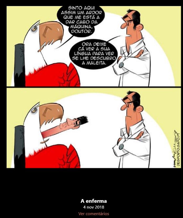 Cartoon em relação ao momento atual do Benfica | Scrolller