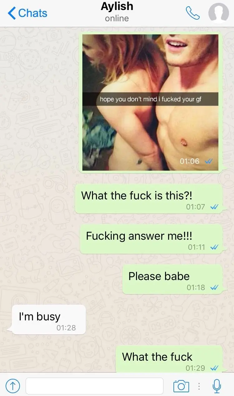 Cheating slut (texts)