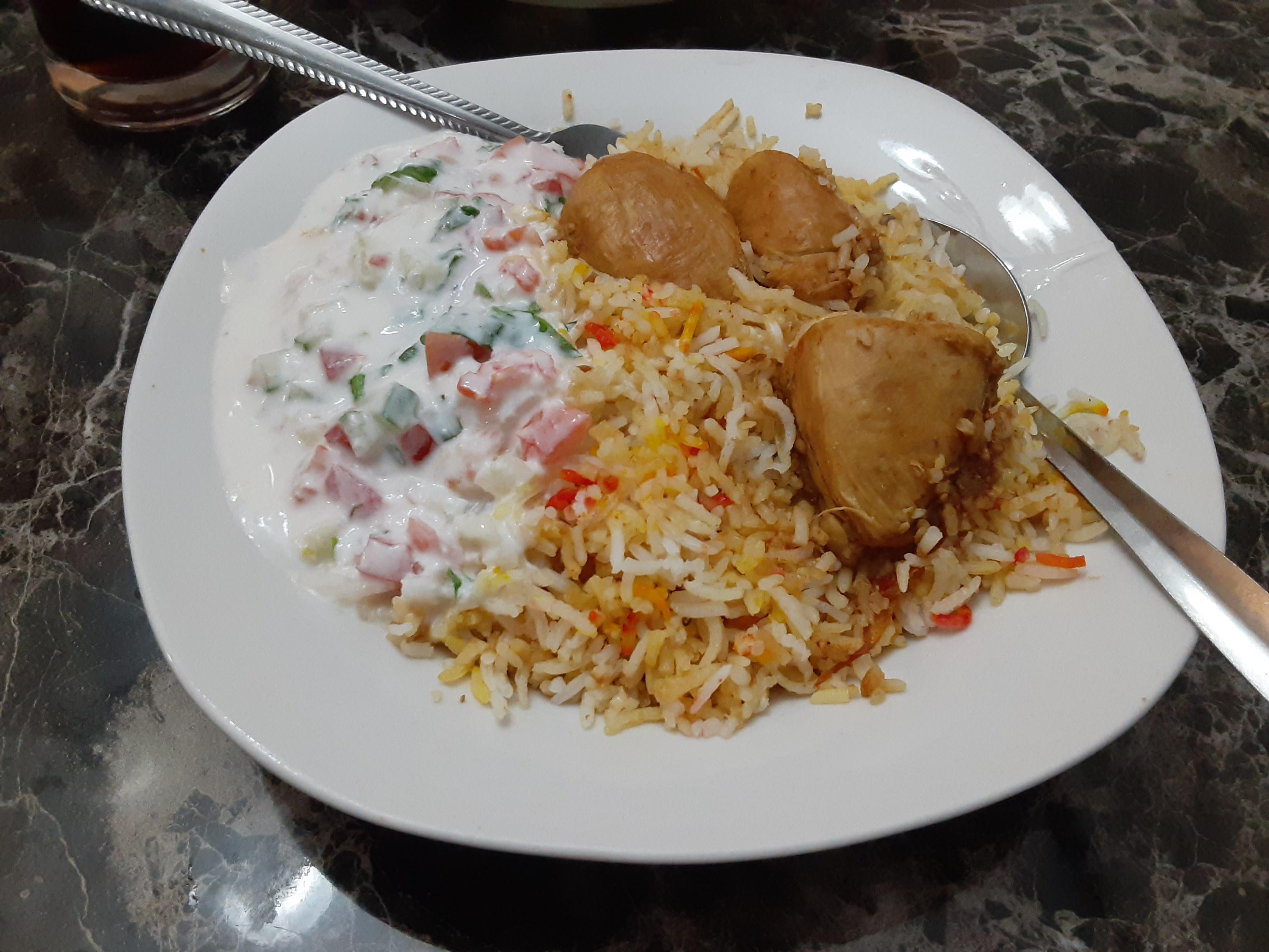 Chicken Biryani With Raita 😋😋 Scrolller