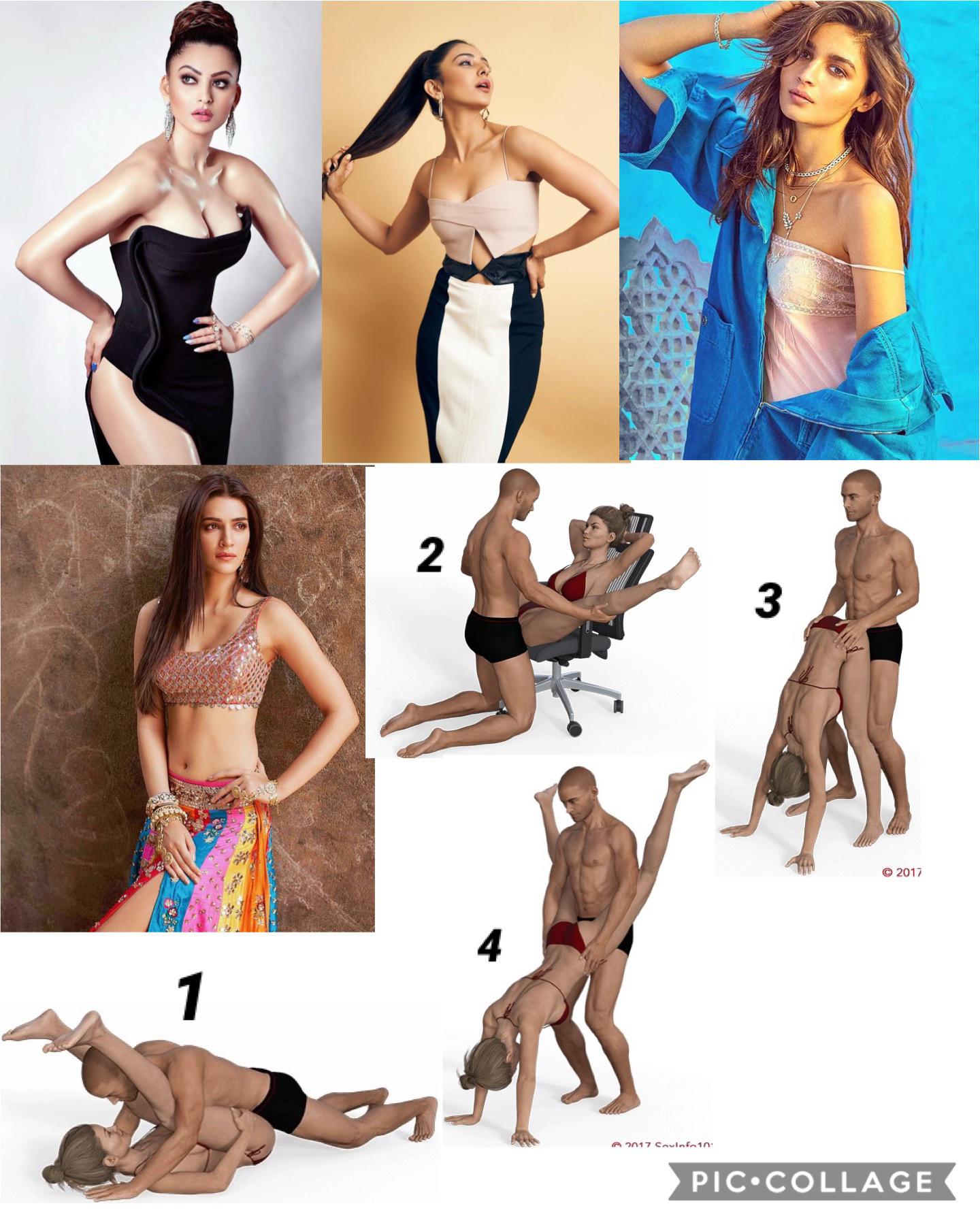 Choose a sex position for each celeb (Urvashi, Rakul Preet, Alia, Kriti) |  Scrolller