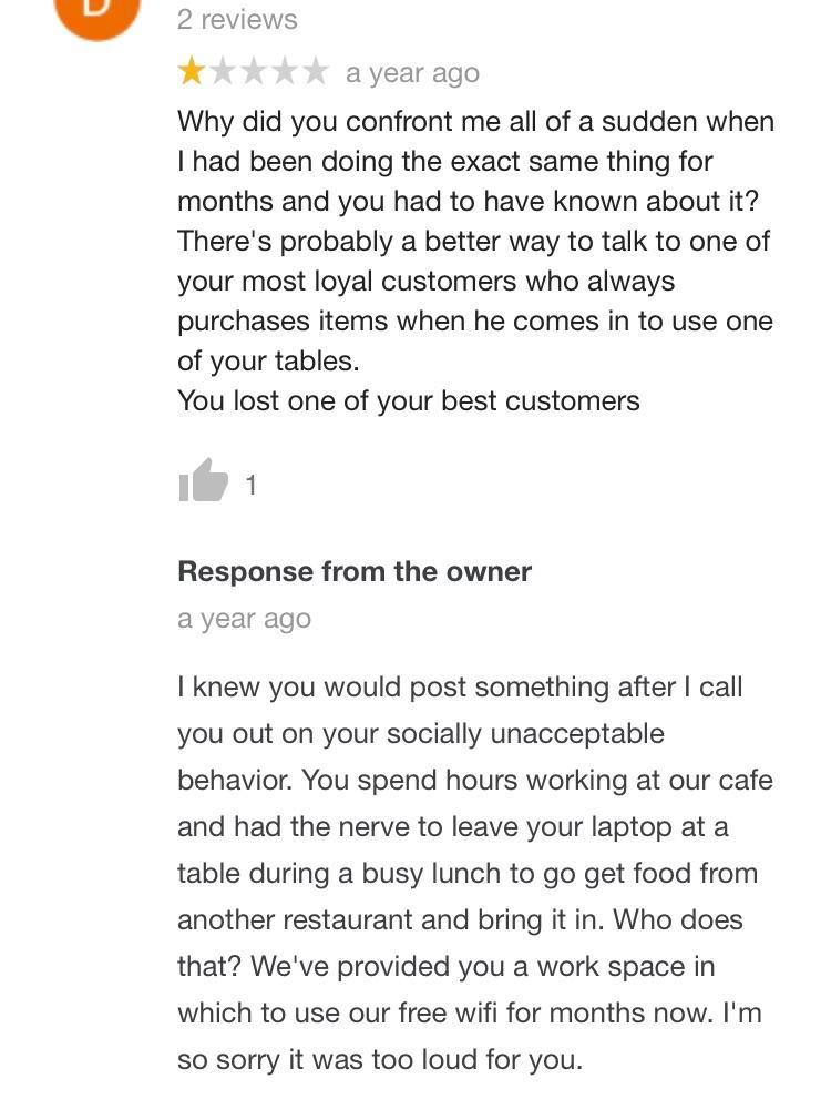 Choosing Beggar angry about being kicked out of cafe with free WiFi for