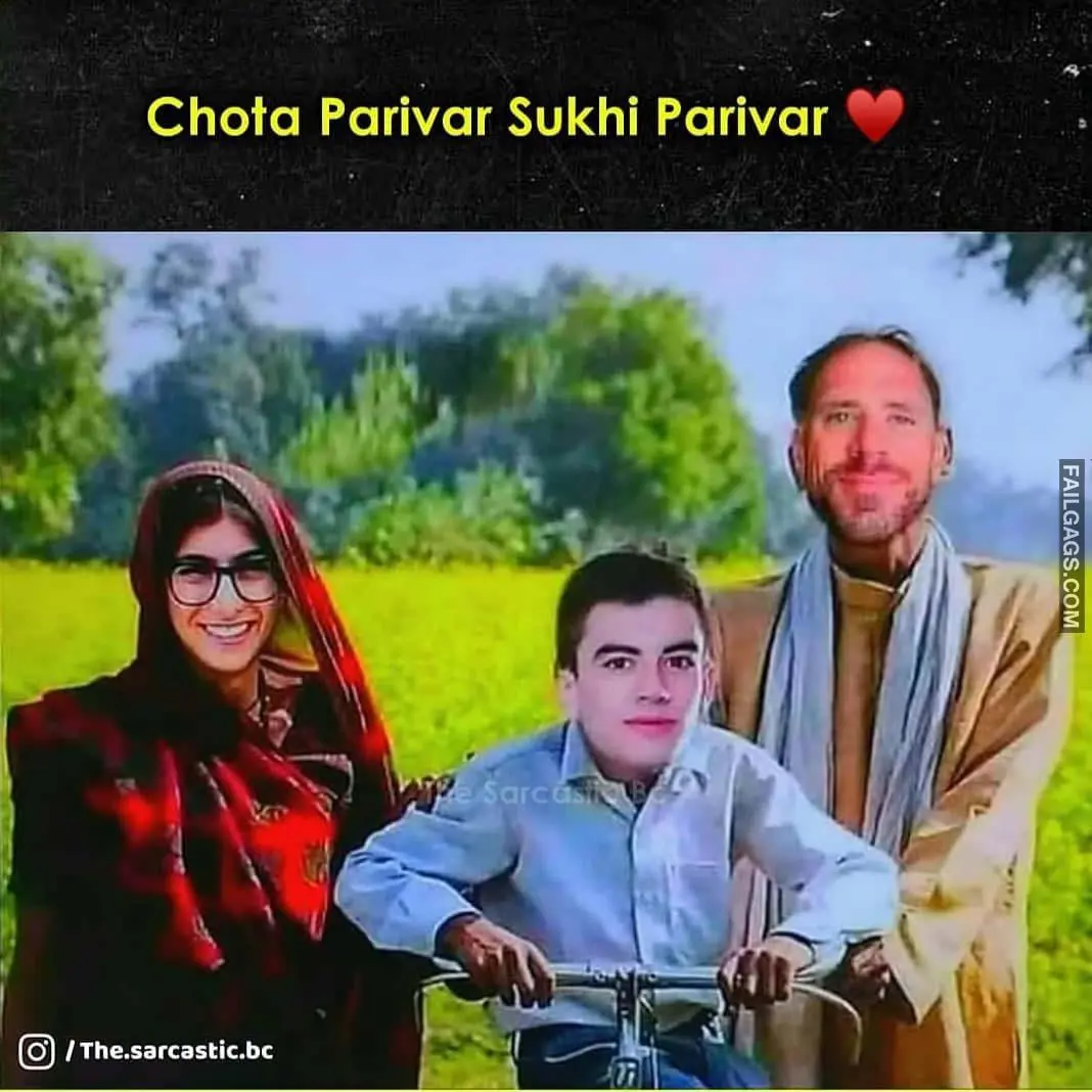 Chota Parivar Sukhi Parivar funny indian memes