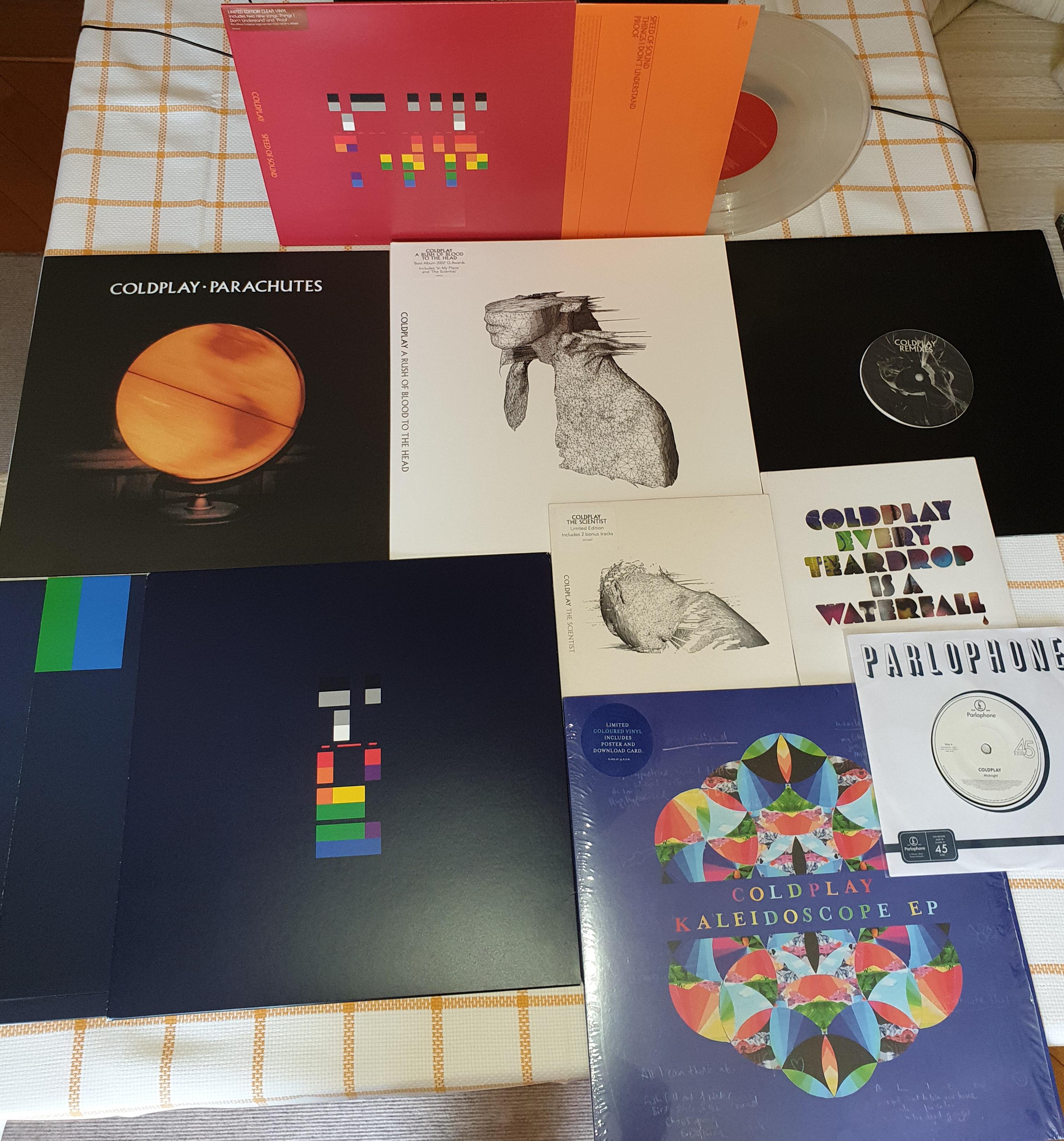 Coldplay: A Table Full Of Vinyl | Scrolller