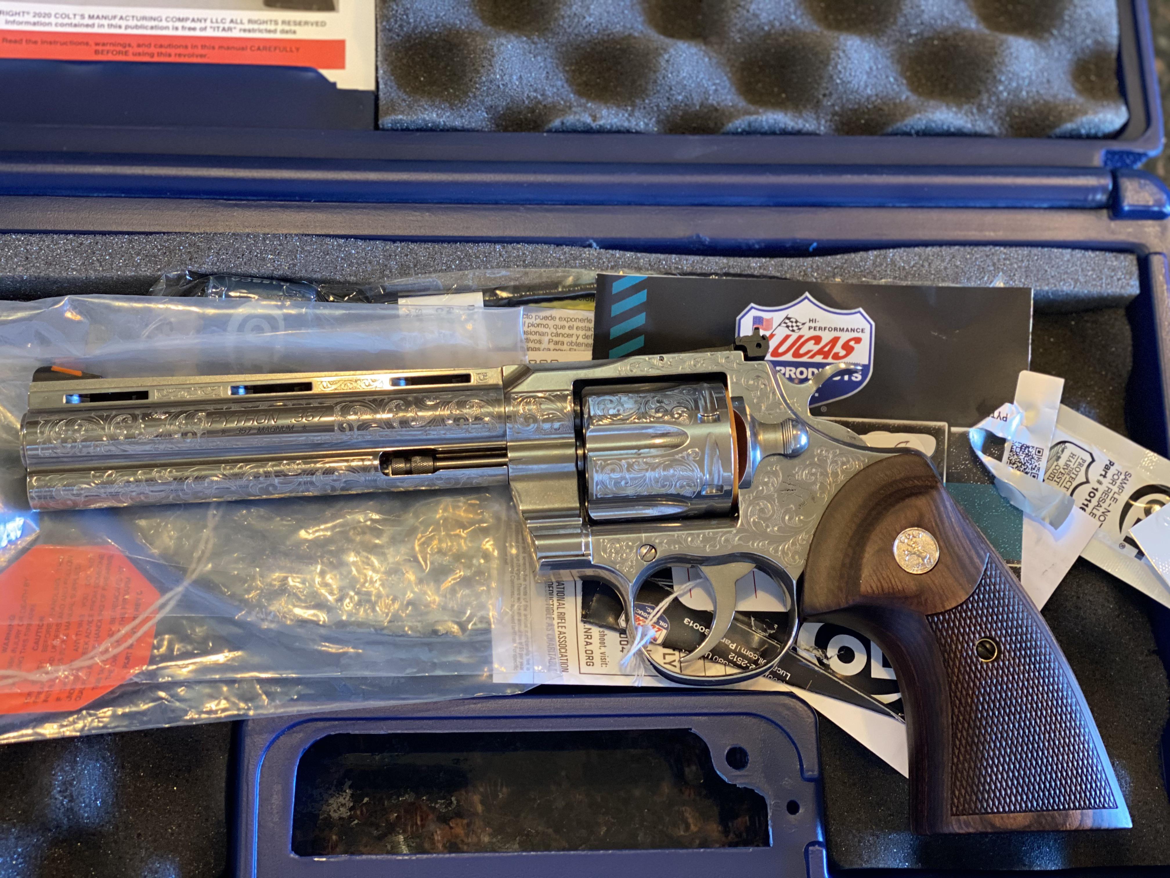 Colt Custom Shop Engraved Python | Scrolller