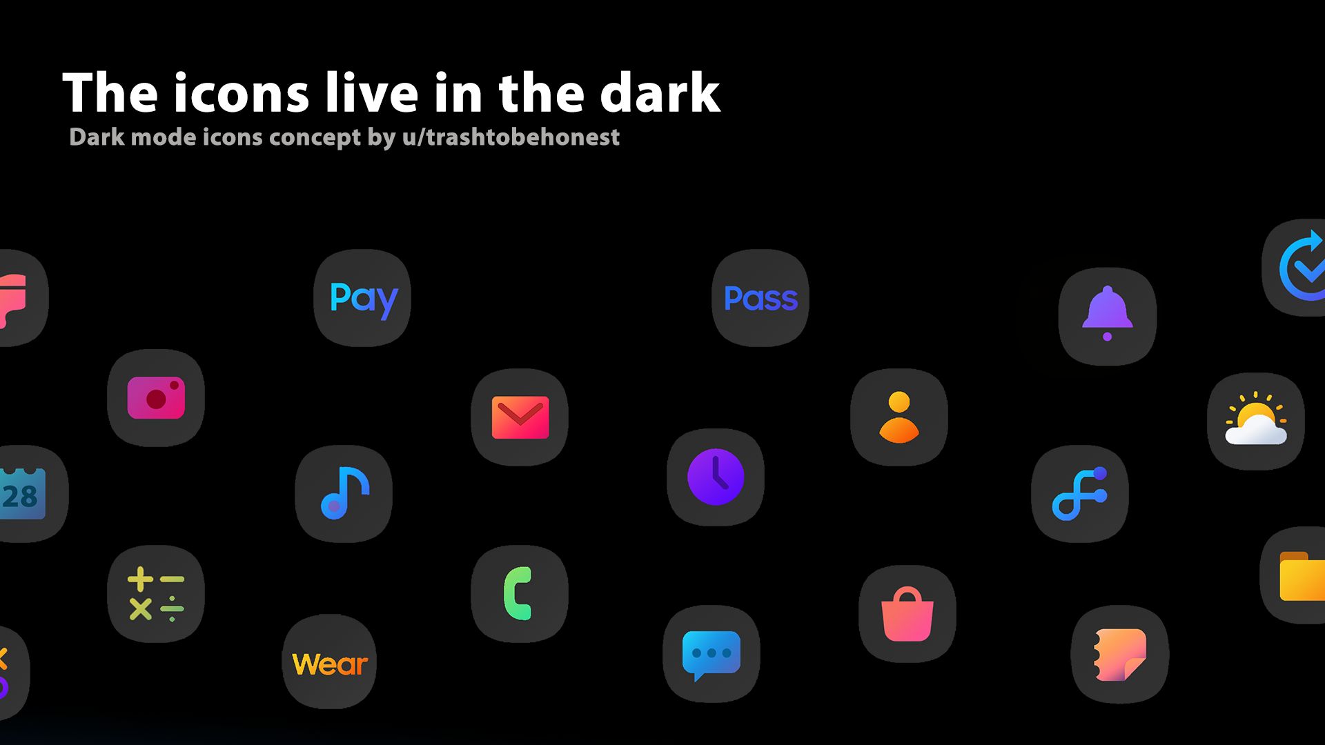 Dark Mode Icons Concept Scrolller