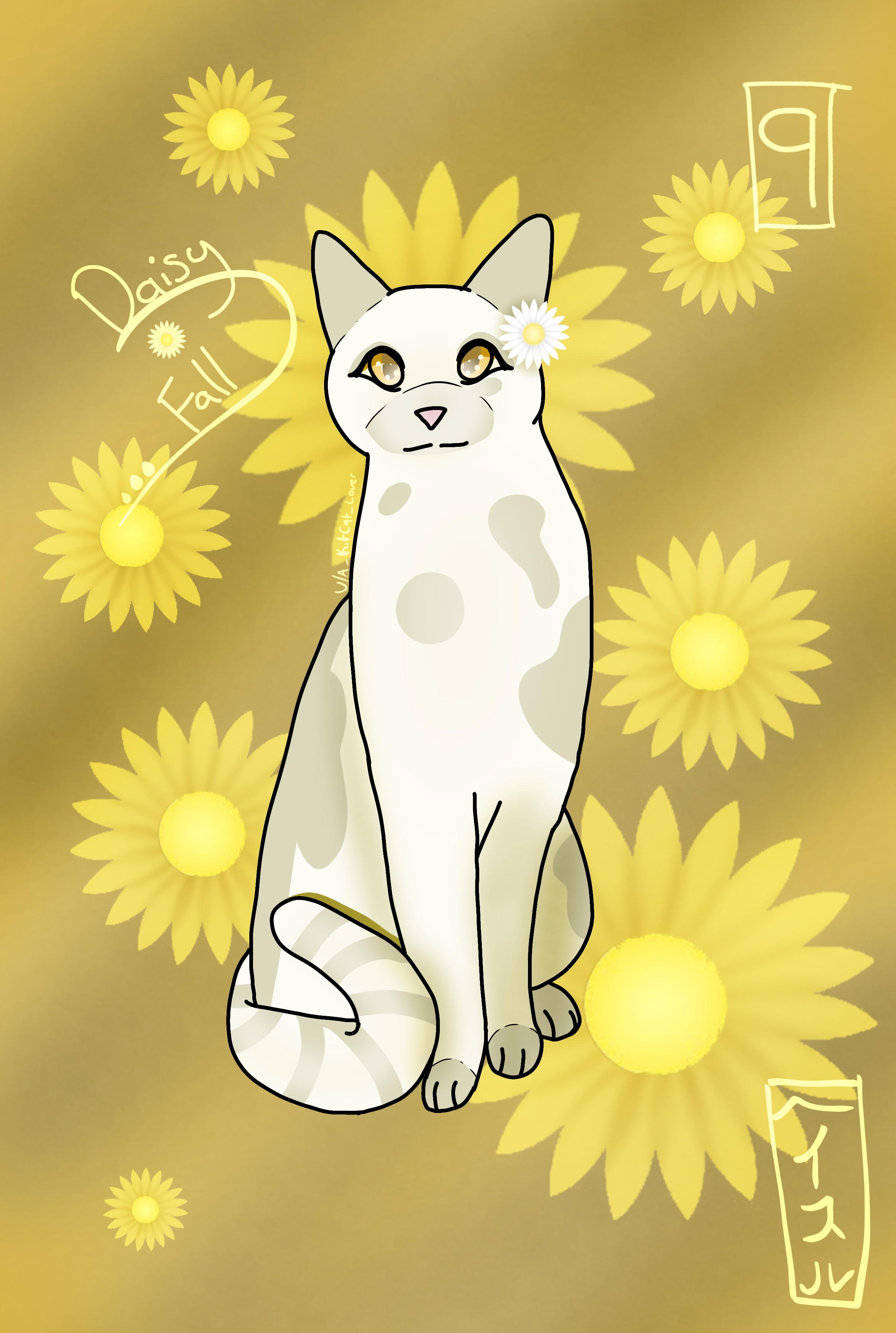 Day 9 of drawing my OC’s as phone wallpapers! Daisyfall is today! Art