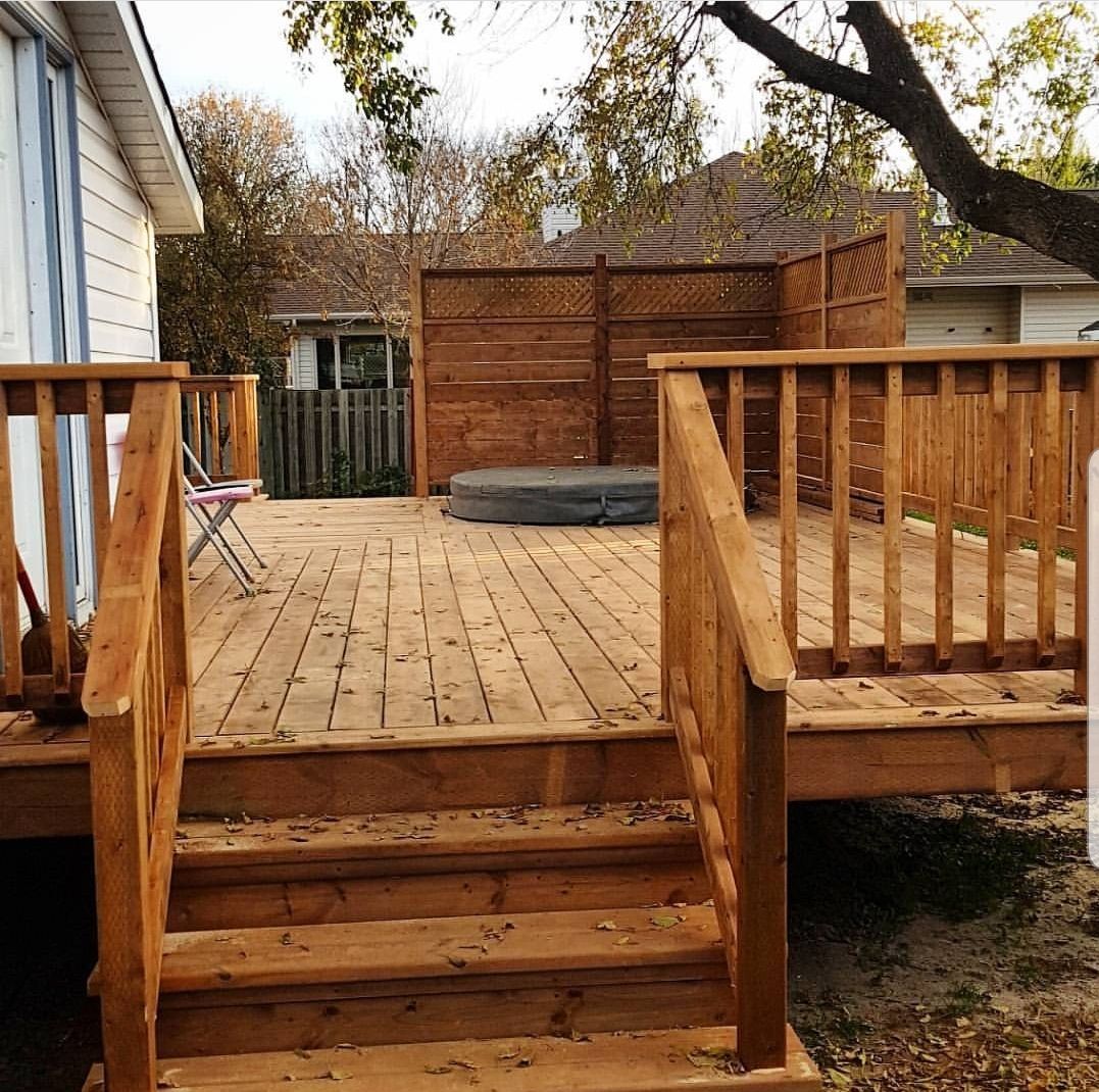 Deck build with a recessed hot tub Scrolller