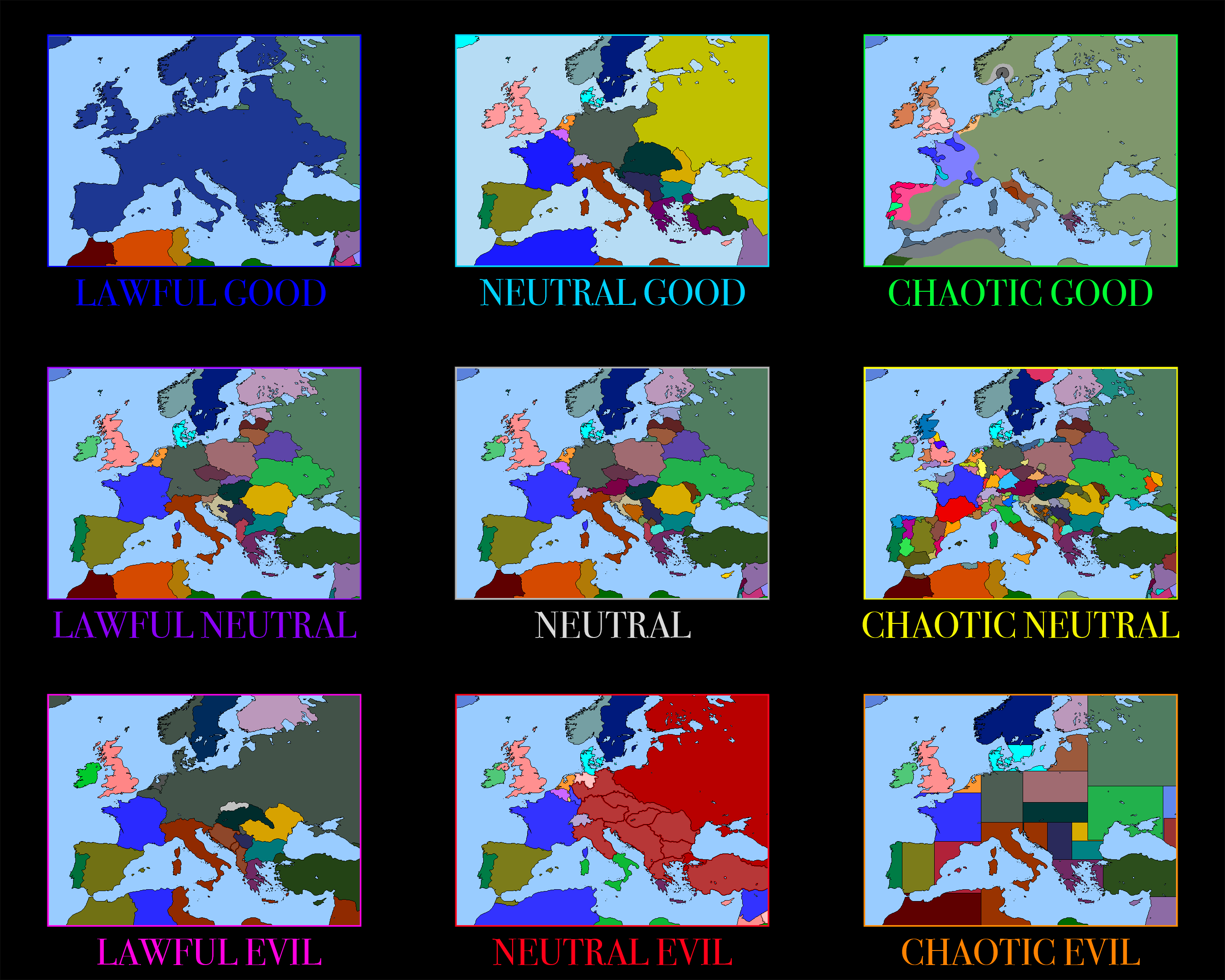 DnD Alignment Chart Europe | Scrolller