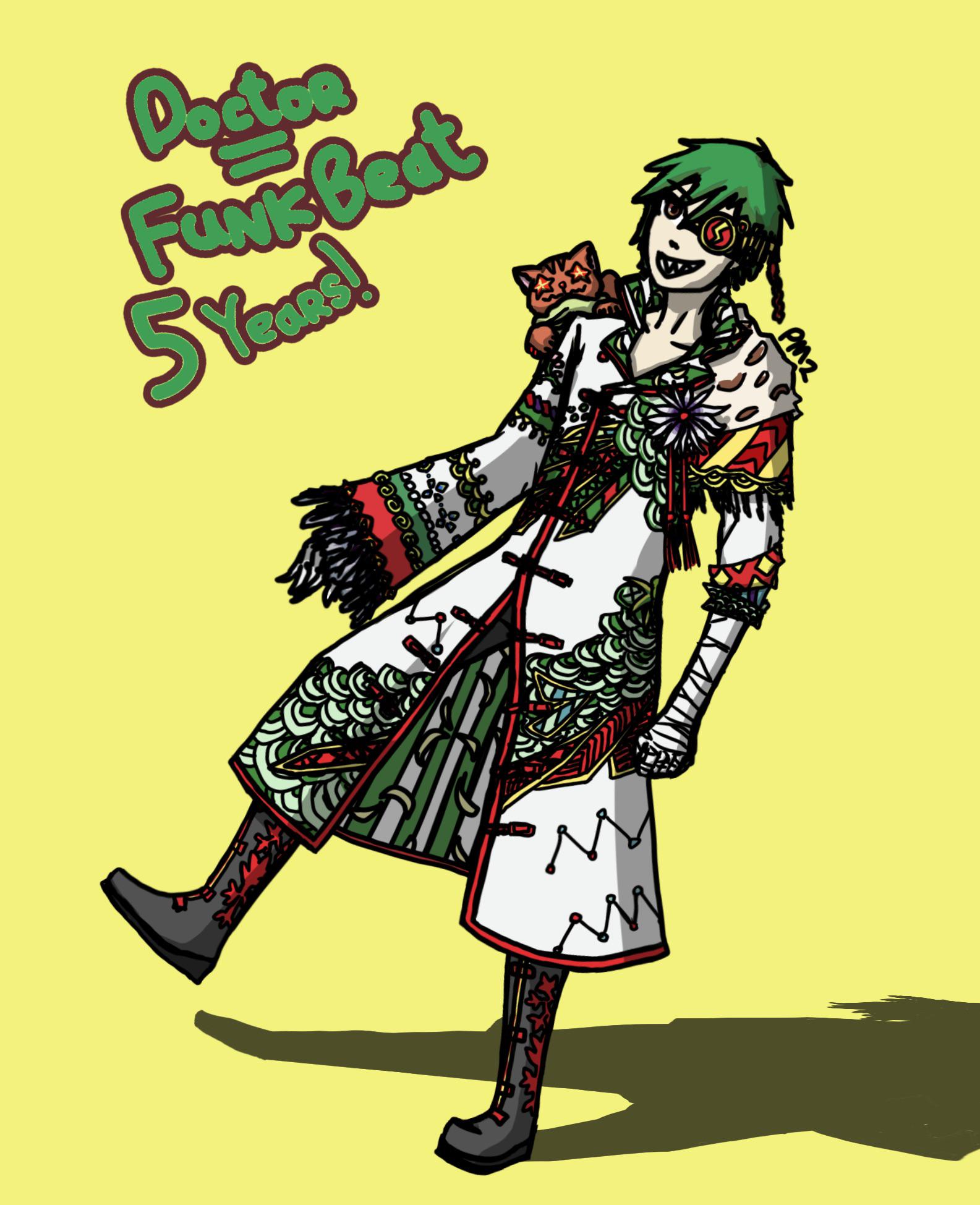 Doctor=Funk Beat 5 year anniversary drawing, it took 7 hours to draw ...