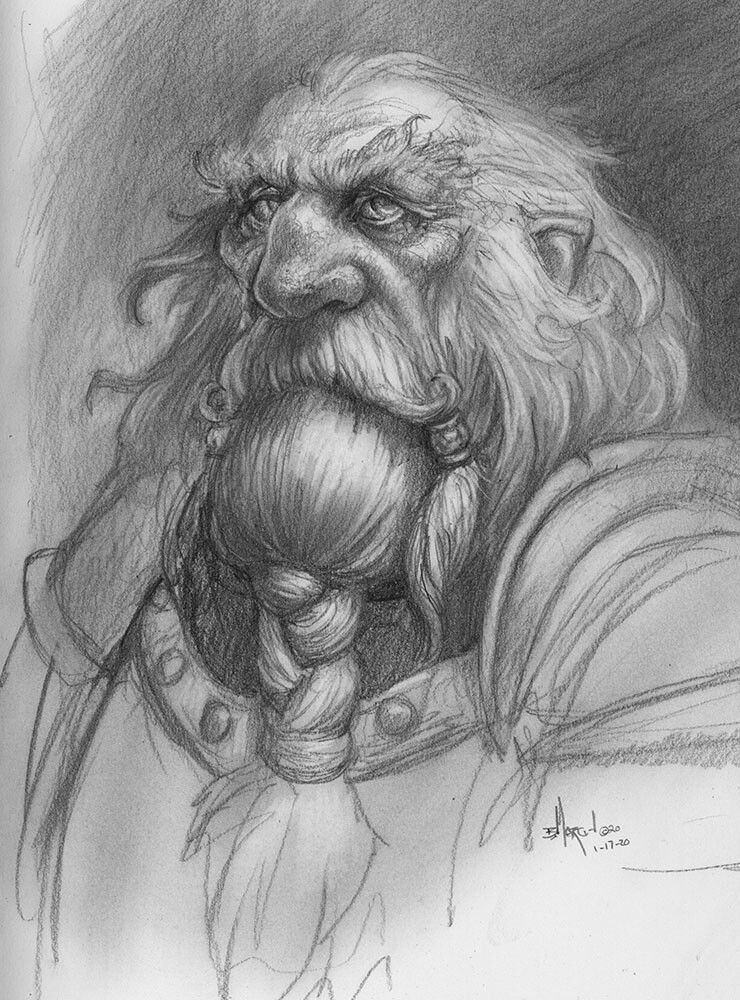 Dwarf Sketch by Britt Martin | Scrolller