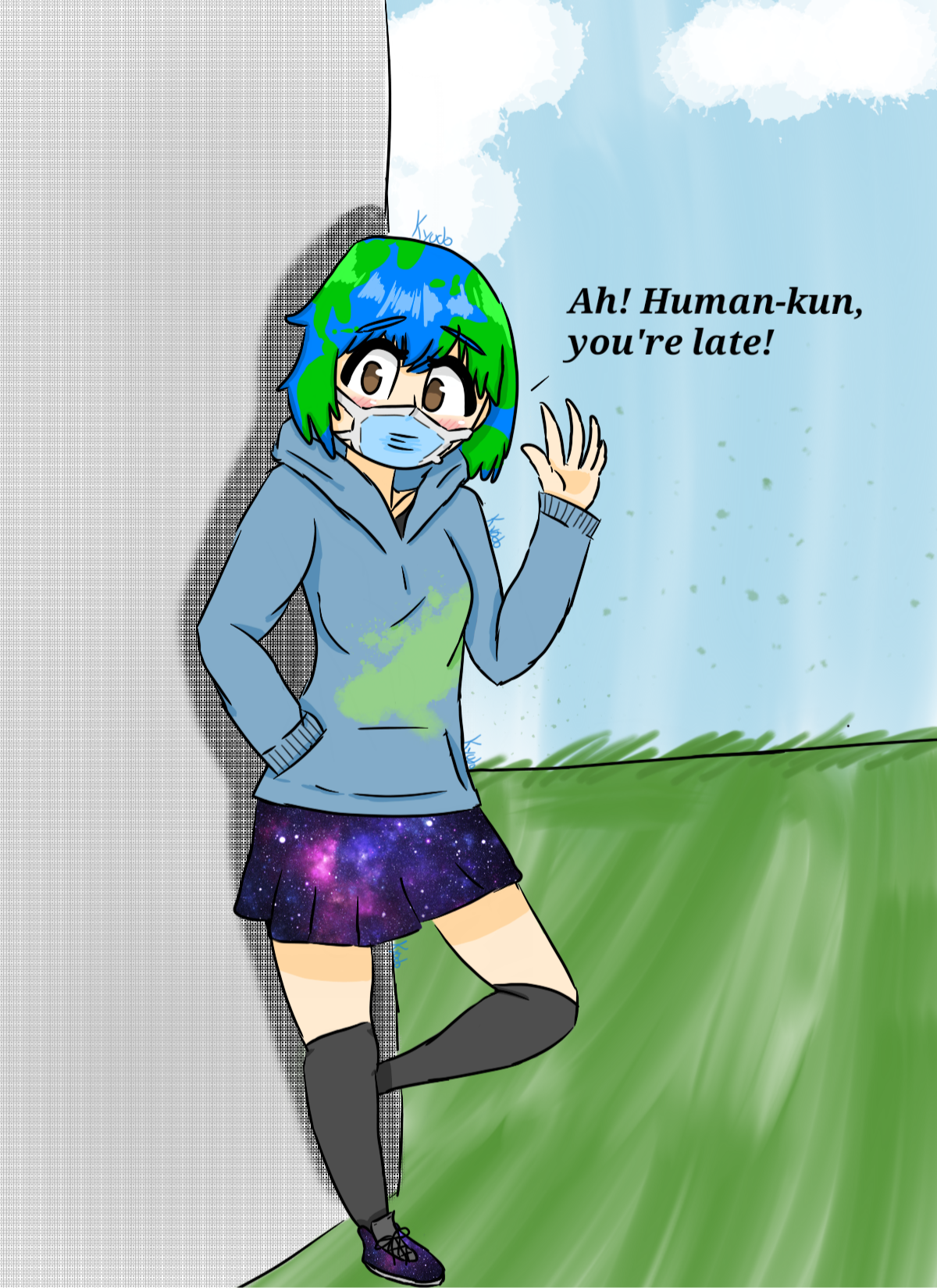 Earth-chan on a date | Scrolller