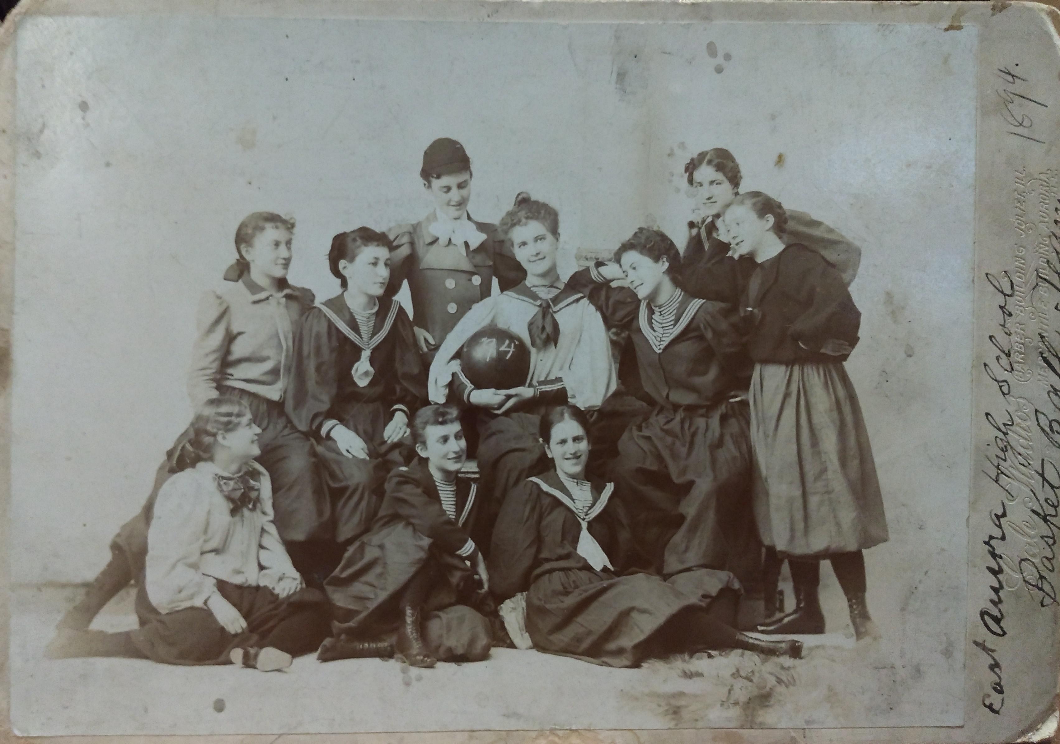 East Aurora High School basketball team photo from 1894. Picked it up