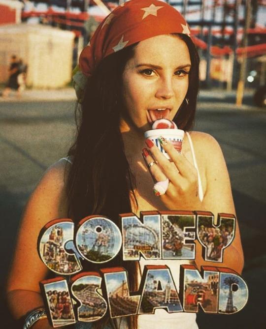 Eating soft ice cream, Coney Island Queen Scrolller