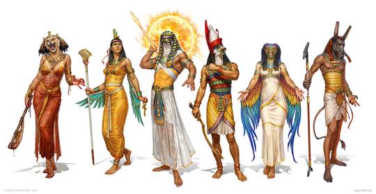 Egyptian Gods by Ekaterina Burmak