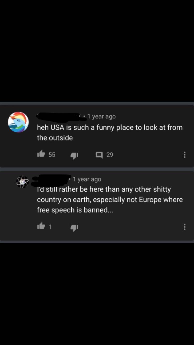 “Europe where free speech is banned” Scrolller