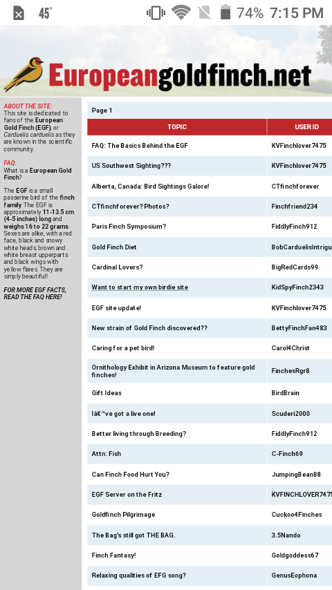 Europeangoldfinch.net | Scrolller