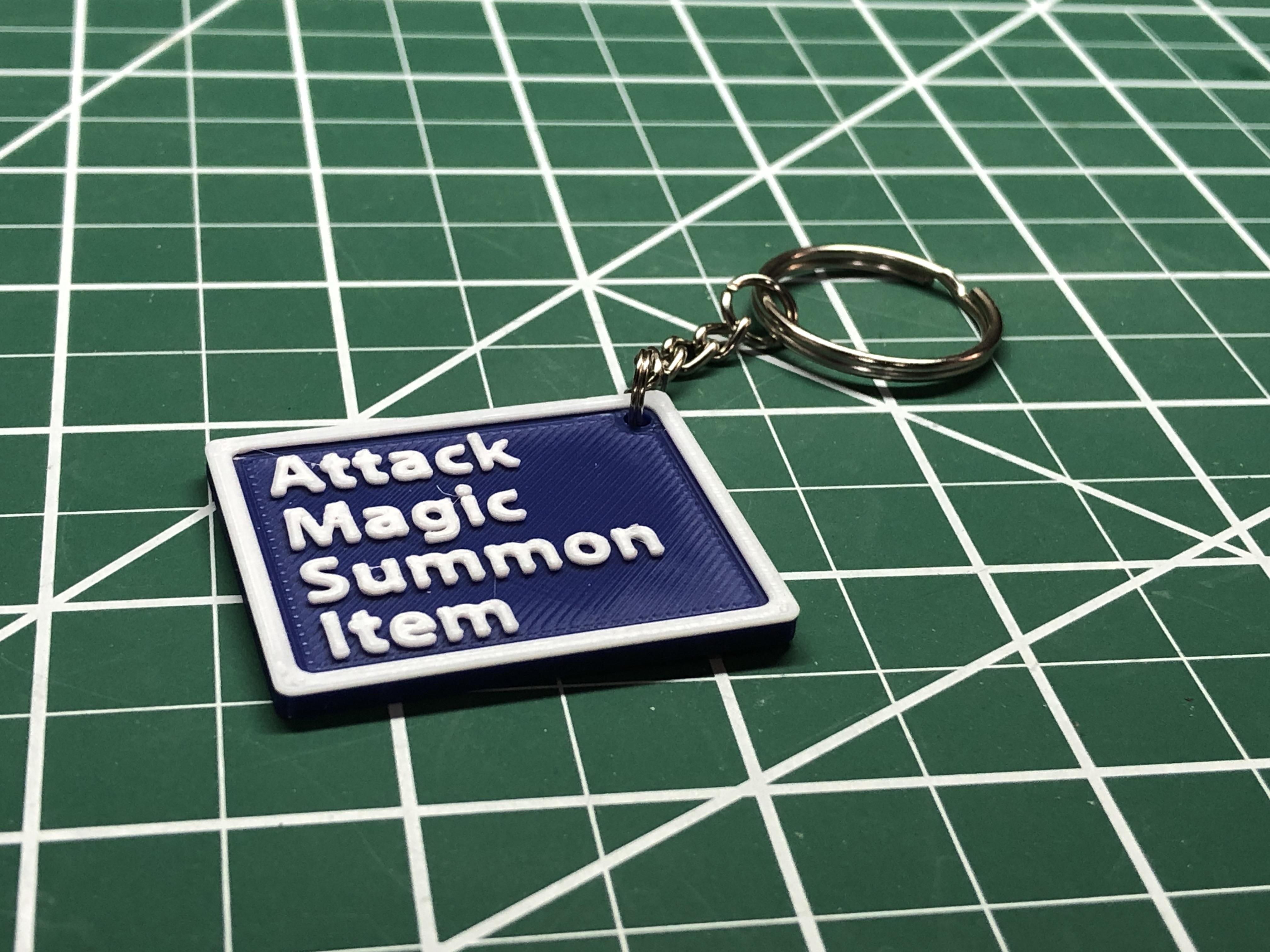 FFVII battle menu keychain i made. | Scrolller