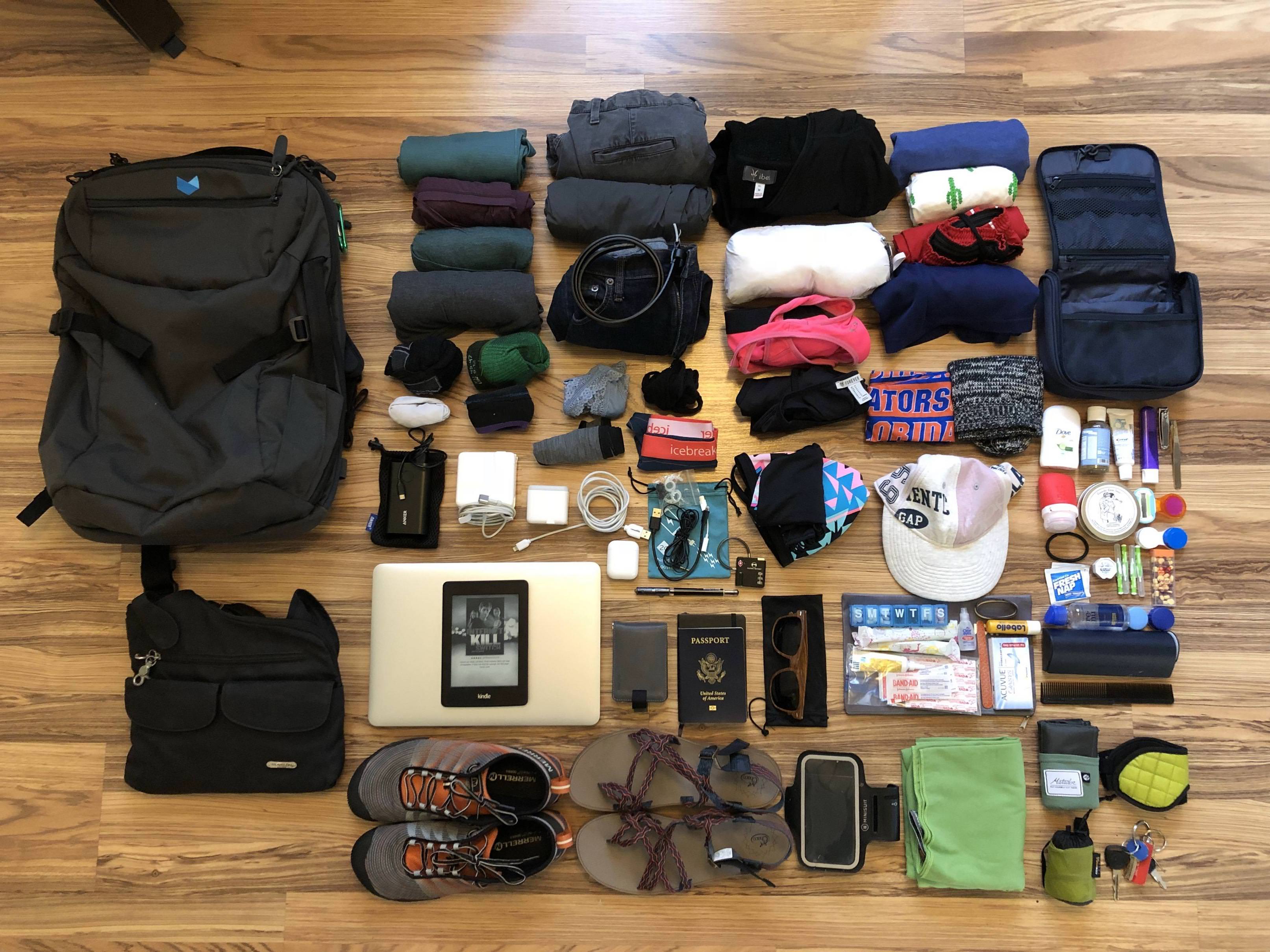 Final packing list for 2 weeks in Maine, but more-or-less my indefinite ...