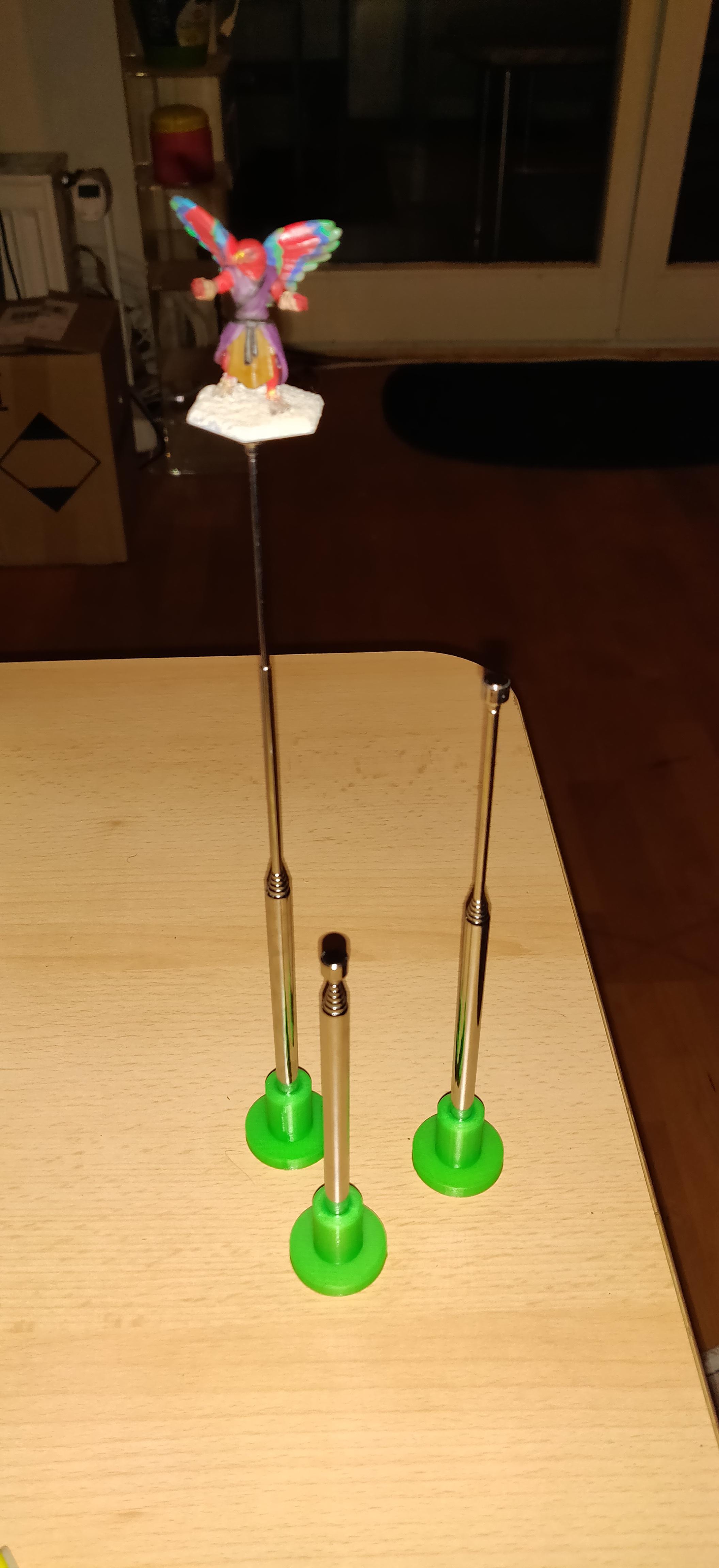 Finally crafted my DIY Flying Mini Bases which are height-adjustable ...