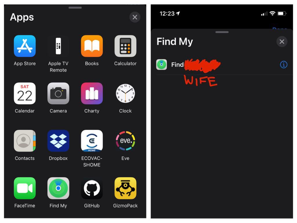 Find My actions in Shortcuts Scrolller