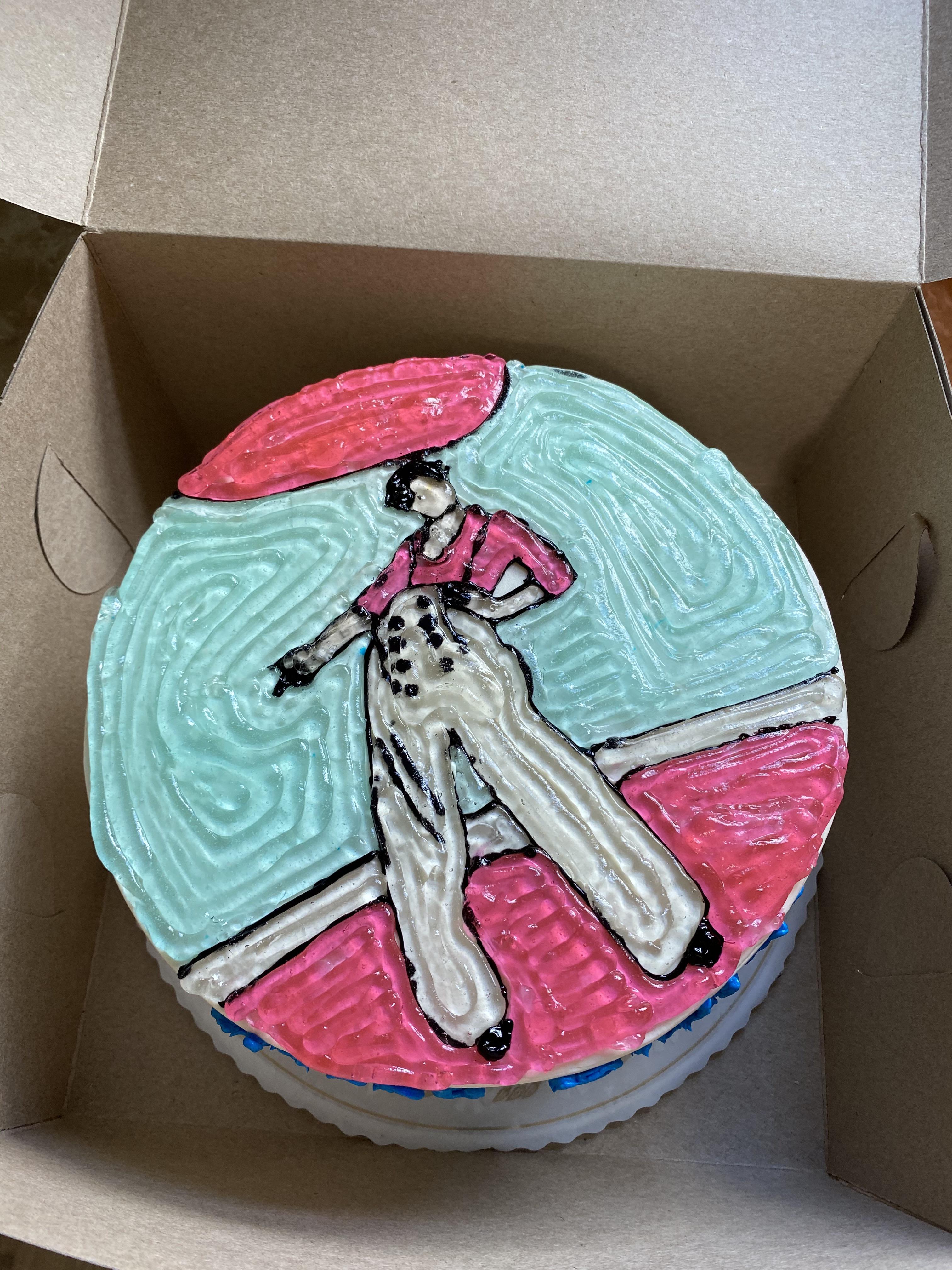 Fine line cake for the birthday girl | Scrolller