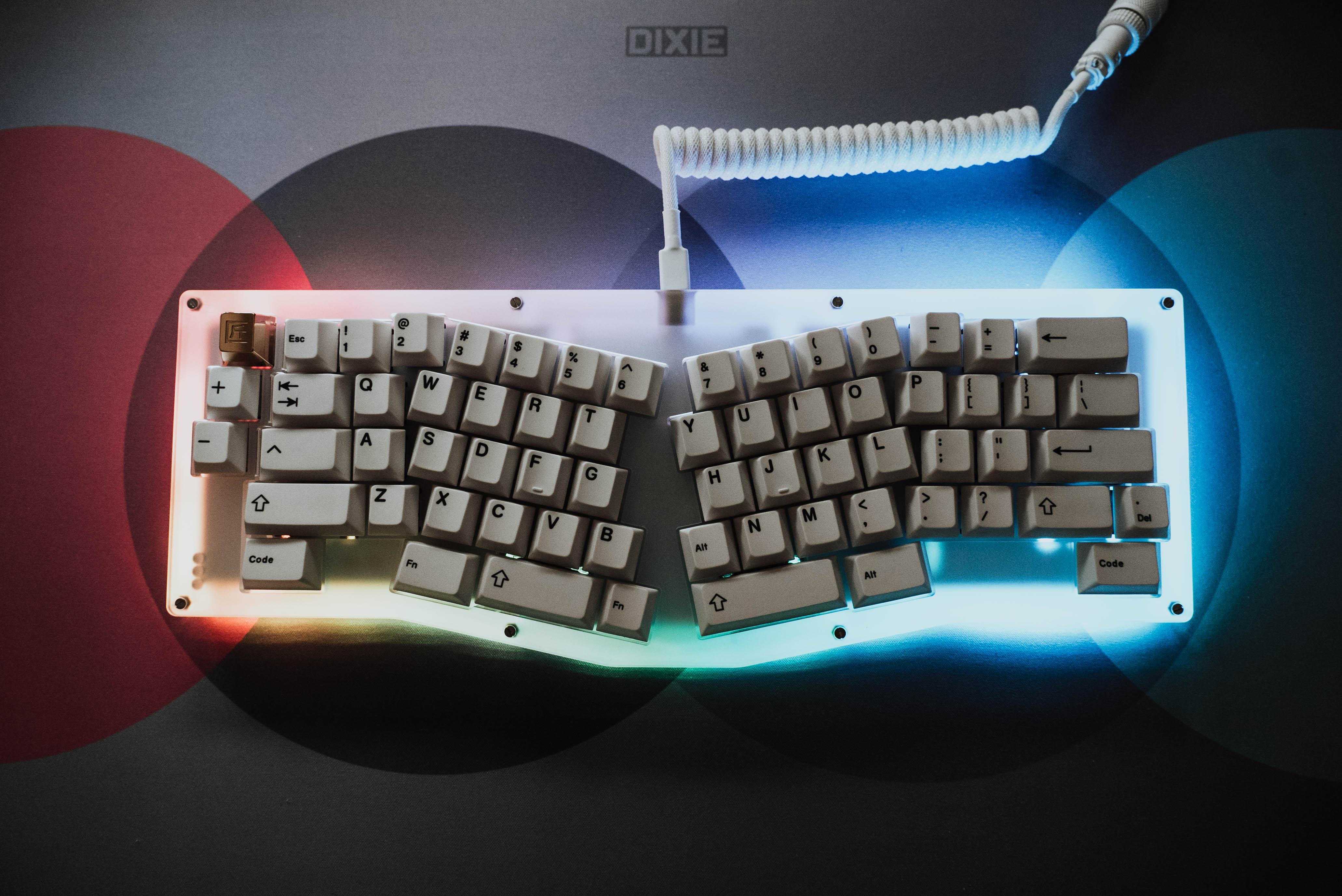 First acrylic keyboard, first RGB keyboard, first Alice layout, first ...