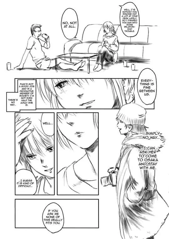 Netorare manga Fork in the Road featuring Fumi and Dyouta in explicit sexual poses